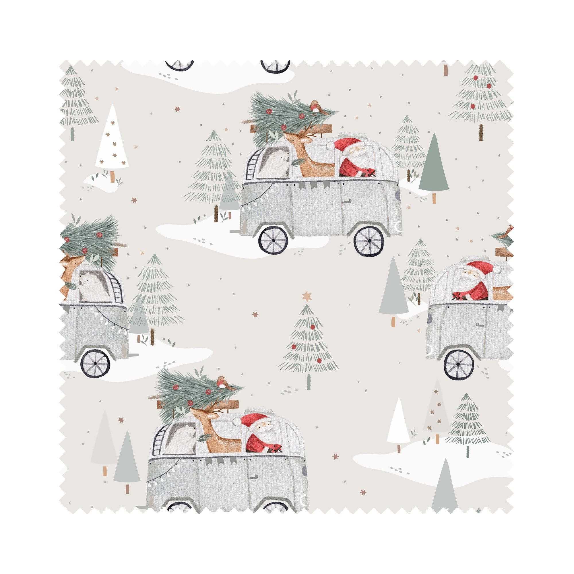 Christmas Camper Ecru - Image 5