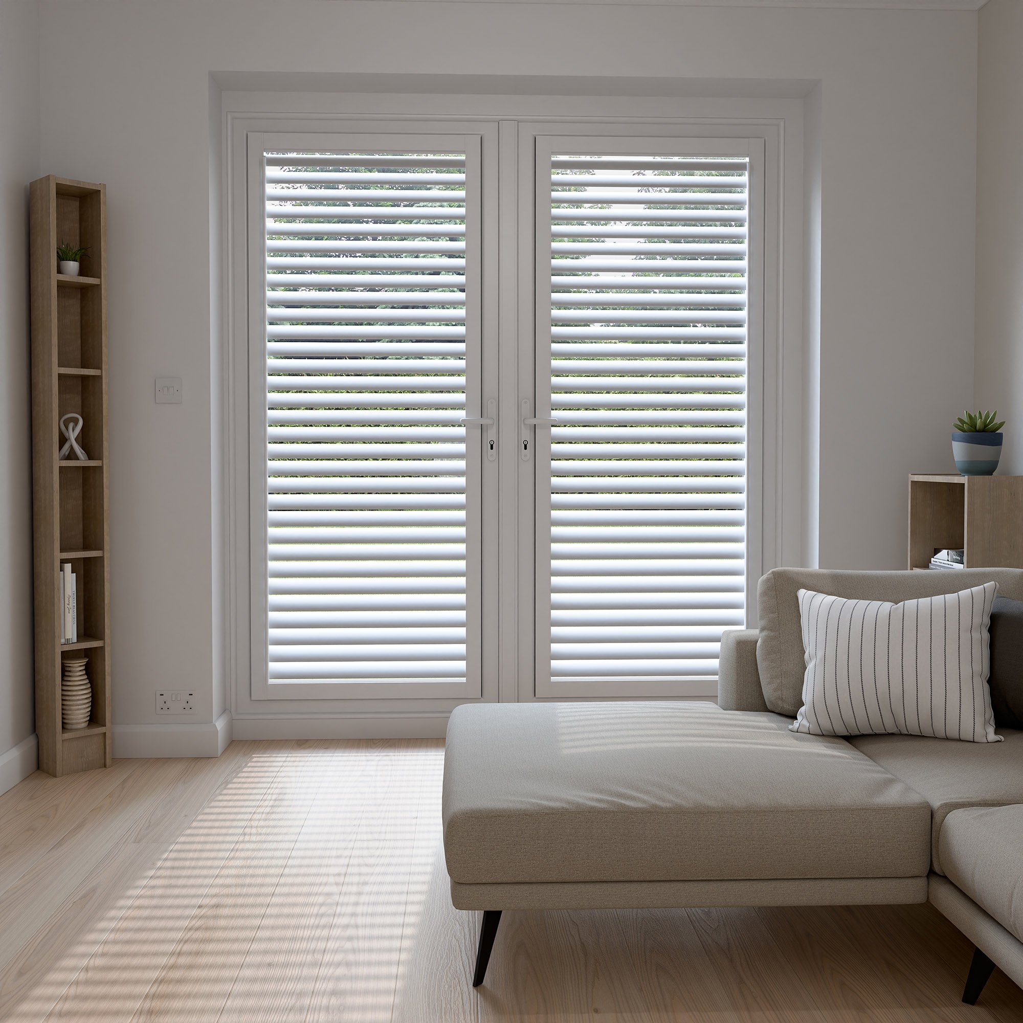 Cotton White Perfect Fit Shutter - Image 2