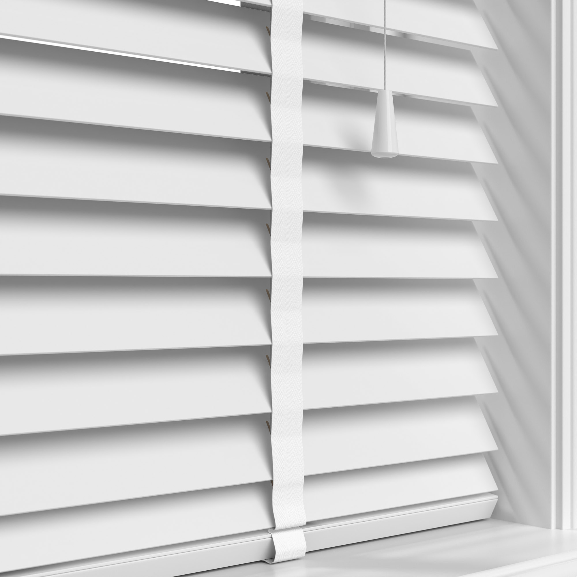 Gloss Pure White Real Wood With Cotton Tapes - Image 4