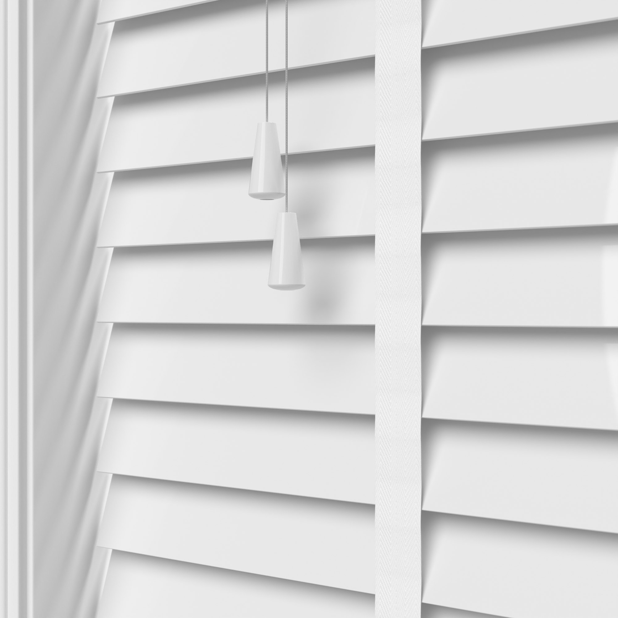 Gloss Pure White Real Wood With Cotton Tapes - Image 5