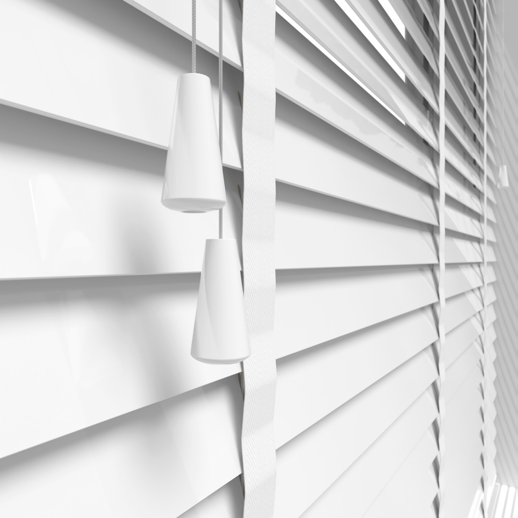 Gloss Pure White Real Wood With Cotton Tapes - Image 6