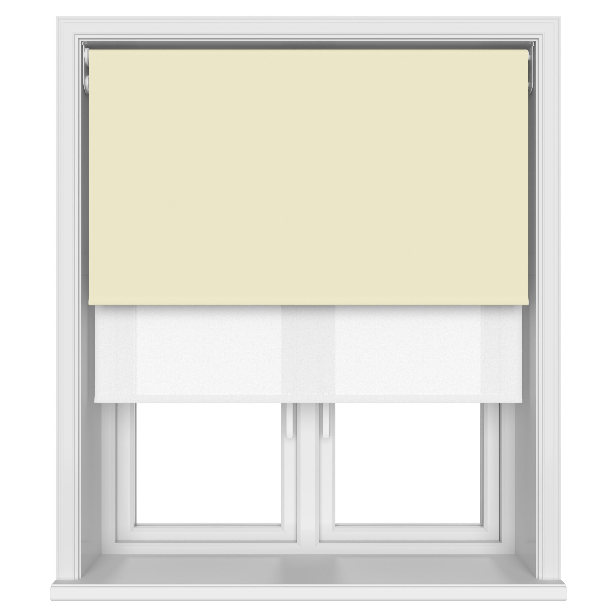 Bella Butter Motorised Double Roller Blind - Image 4