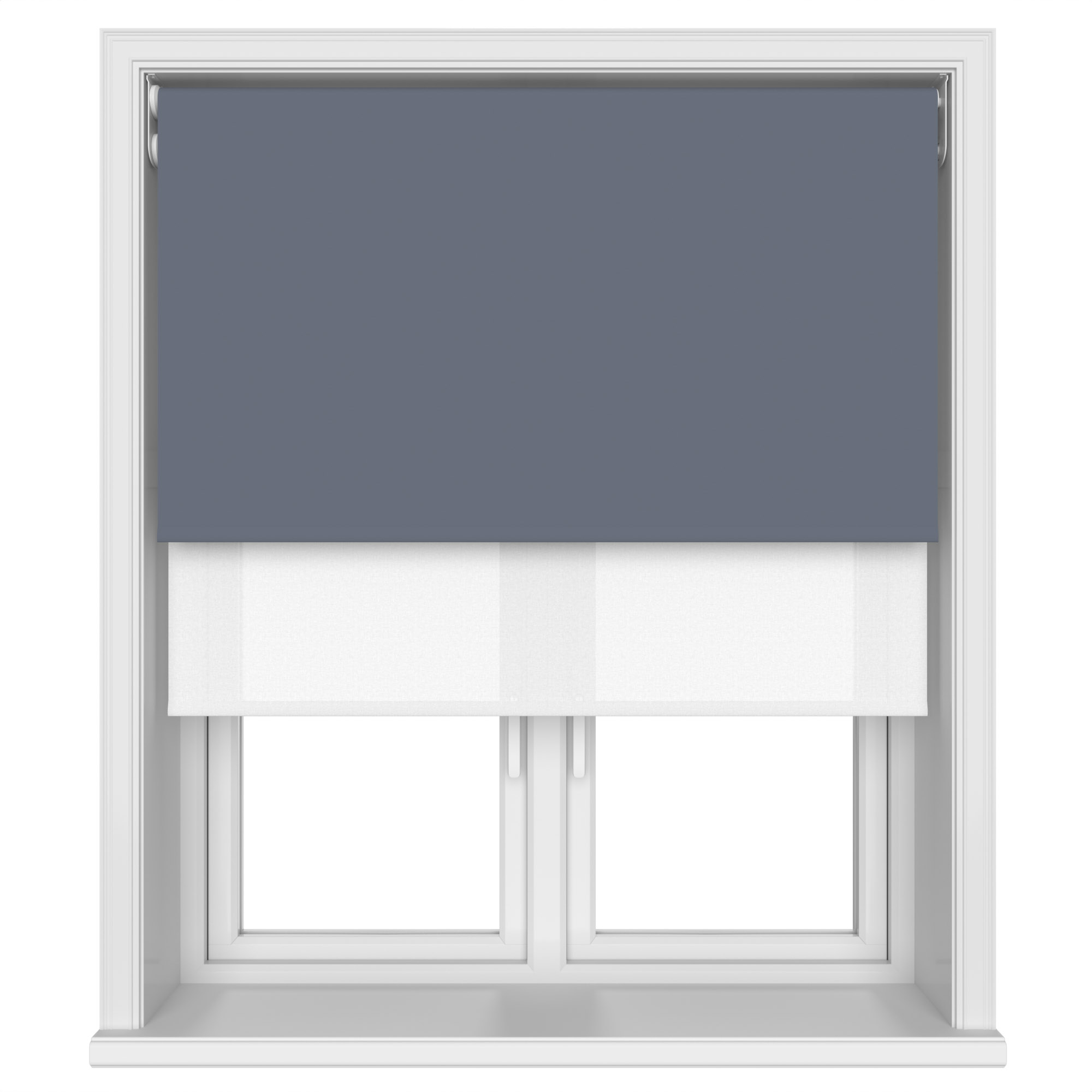 Bella Midnight Motorised Double Roller Blind - Image 4