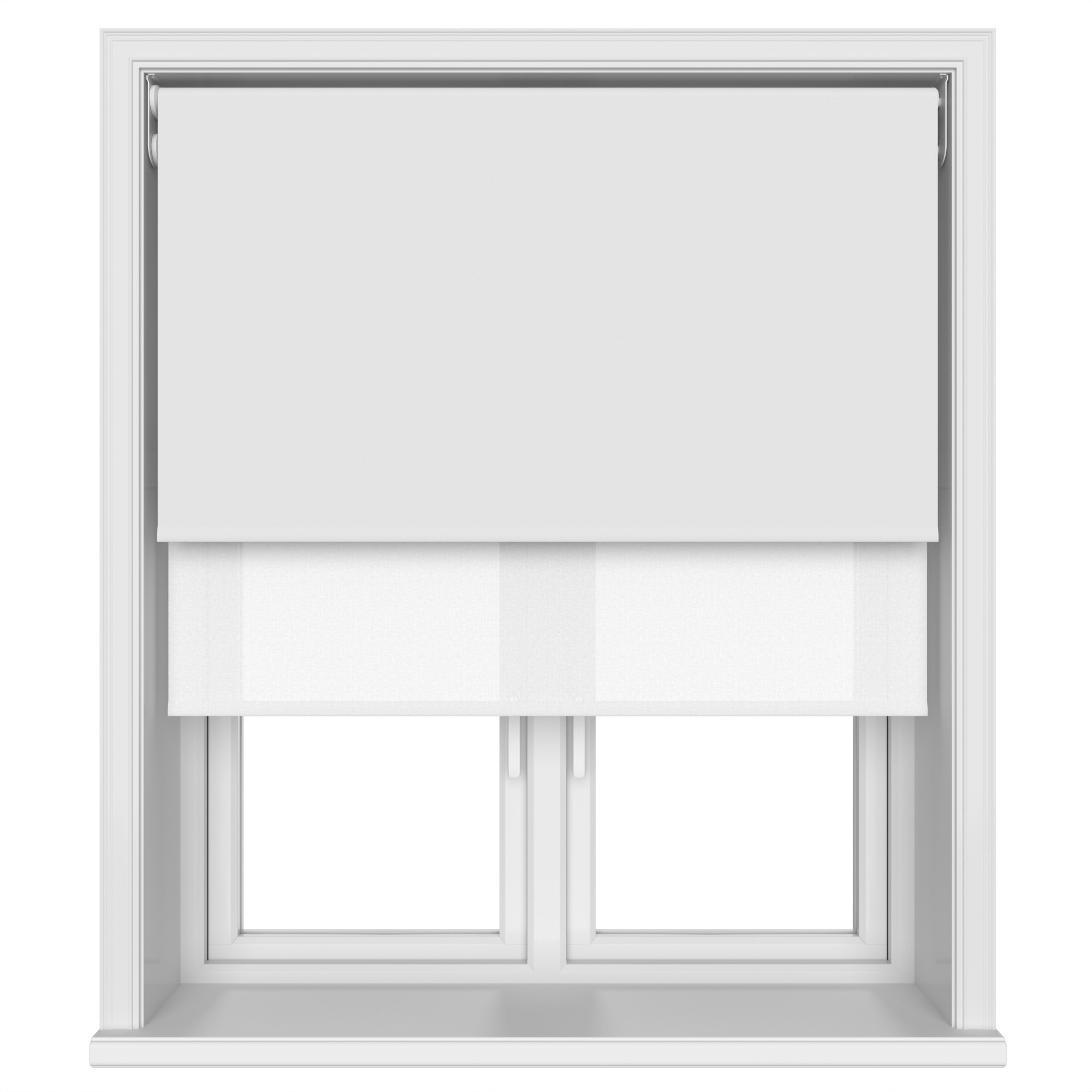 Bella Snow Motorised Double Roller Blind - Image 4