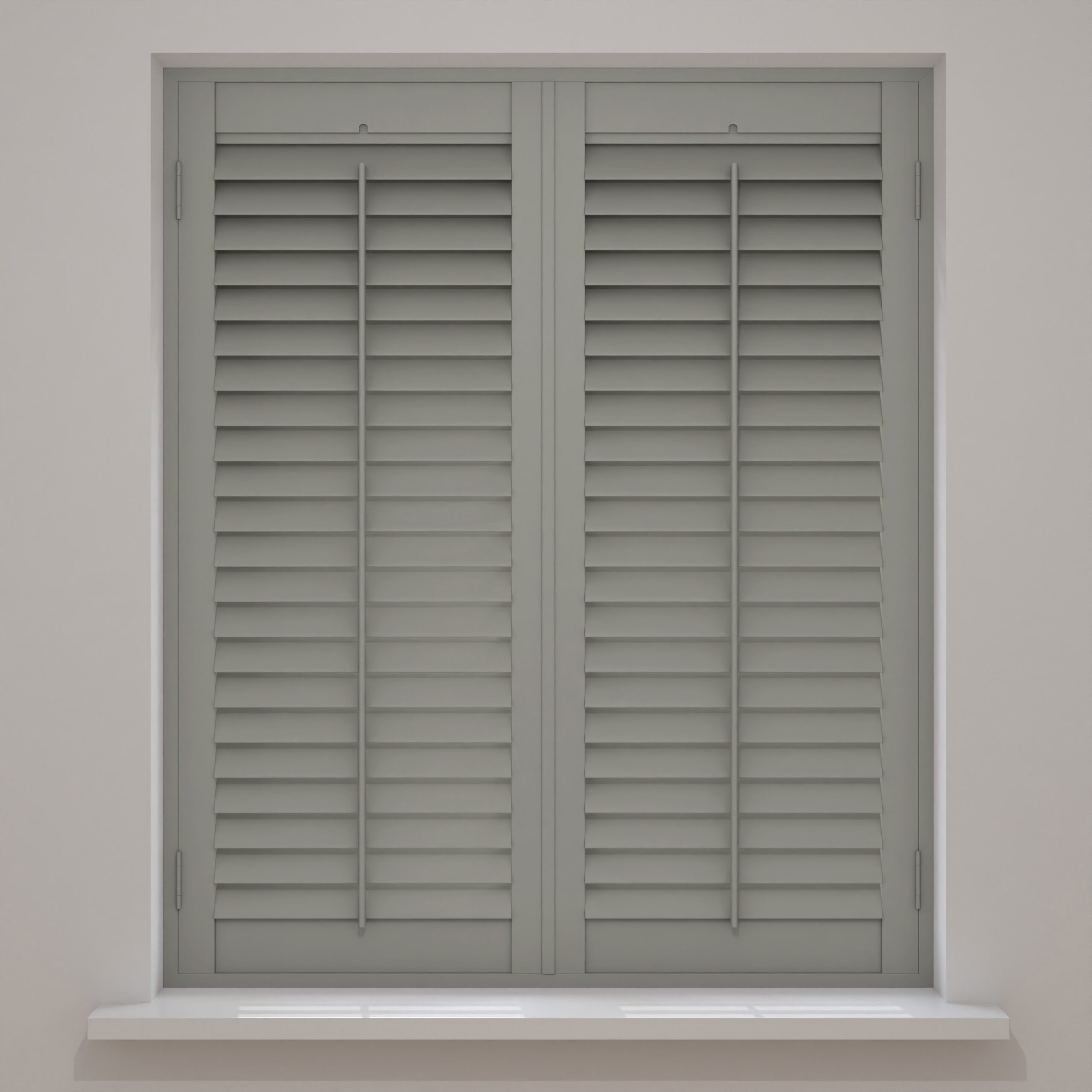 Ash Grey Full Height Plantation Shutters - Image 2