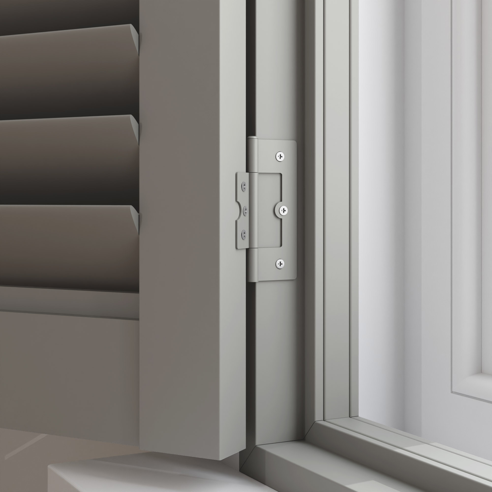 Ash Grey Full Height Plantation Shutters - Image 3