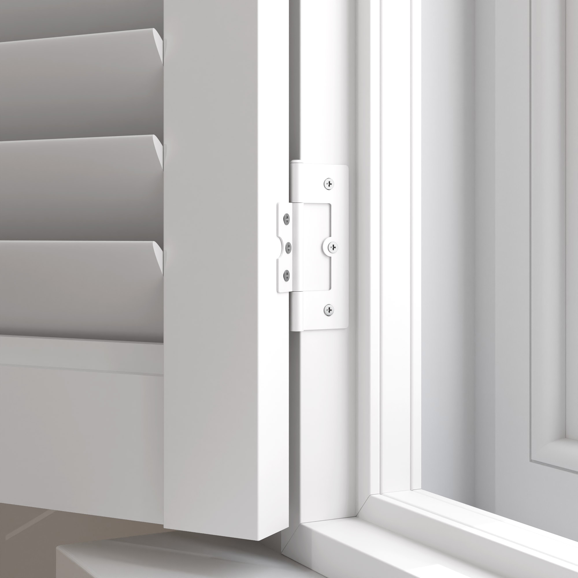 Bright White Cafe Style Plantation Shutters - Image 3