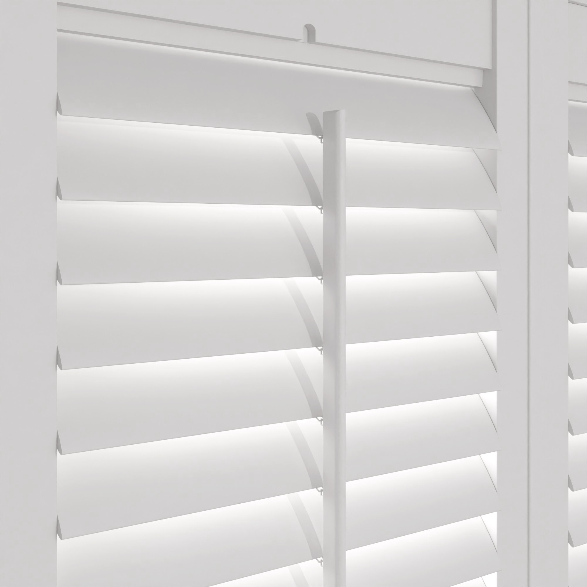 Bright White Cafe Style Plantation Shutters - Image 4