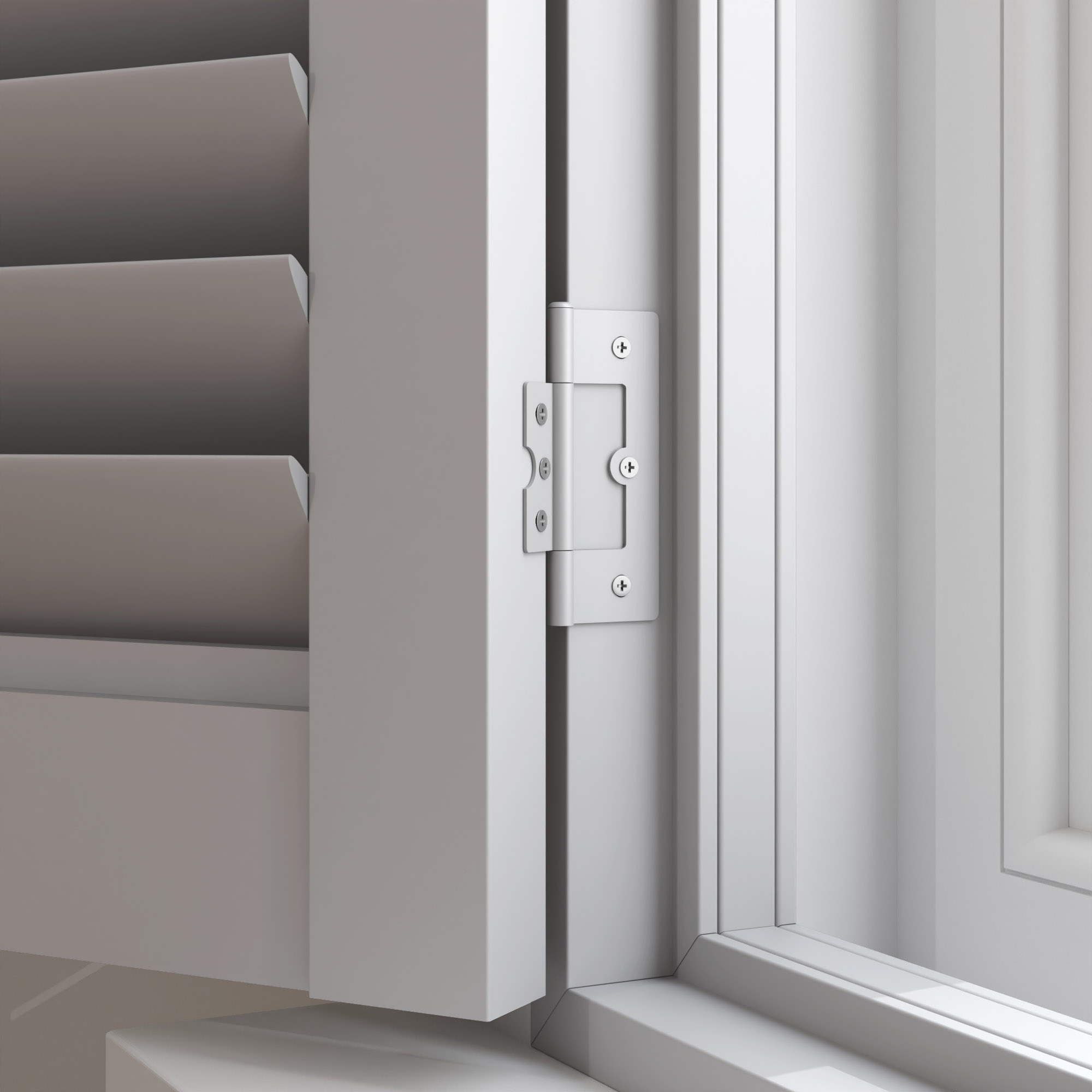 Dove Grey Tier On Tier Plantation Shutters - Image 3