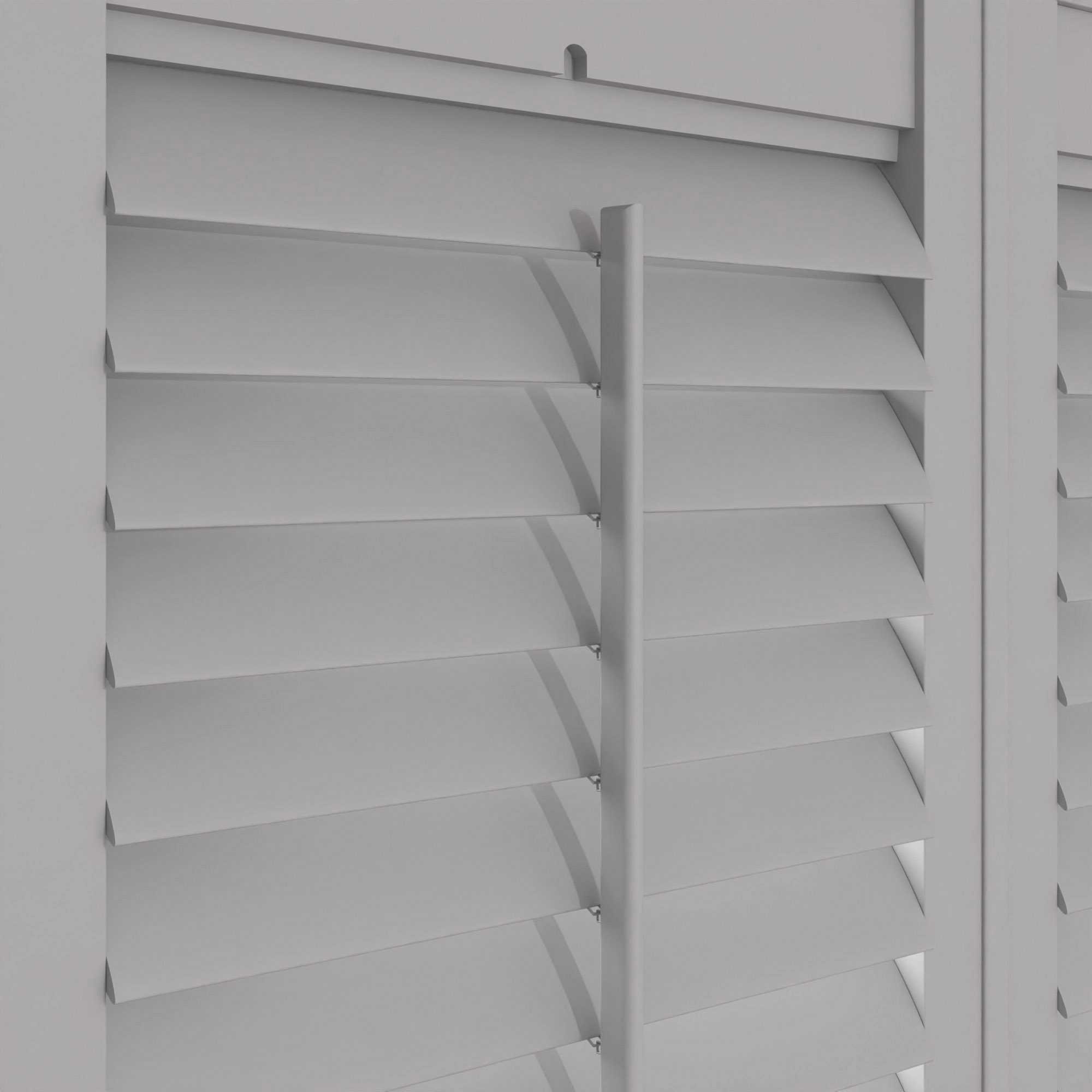 Dove Grey Tier On Tier Plantation Shutters - Image 4