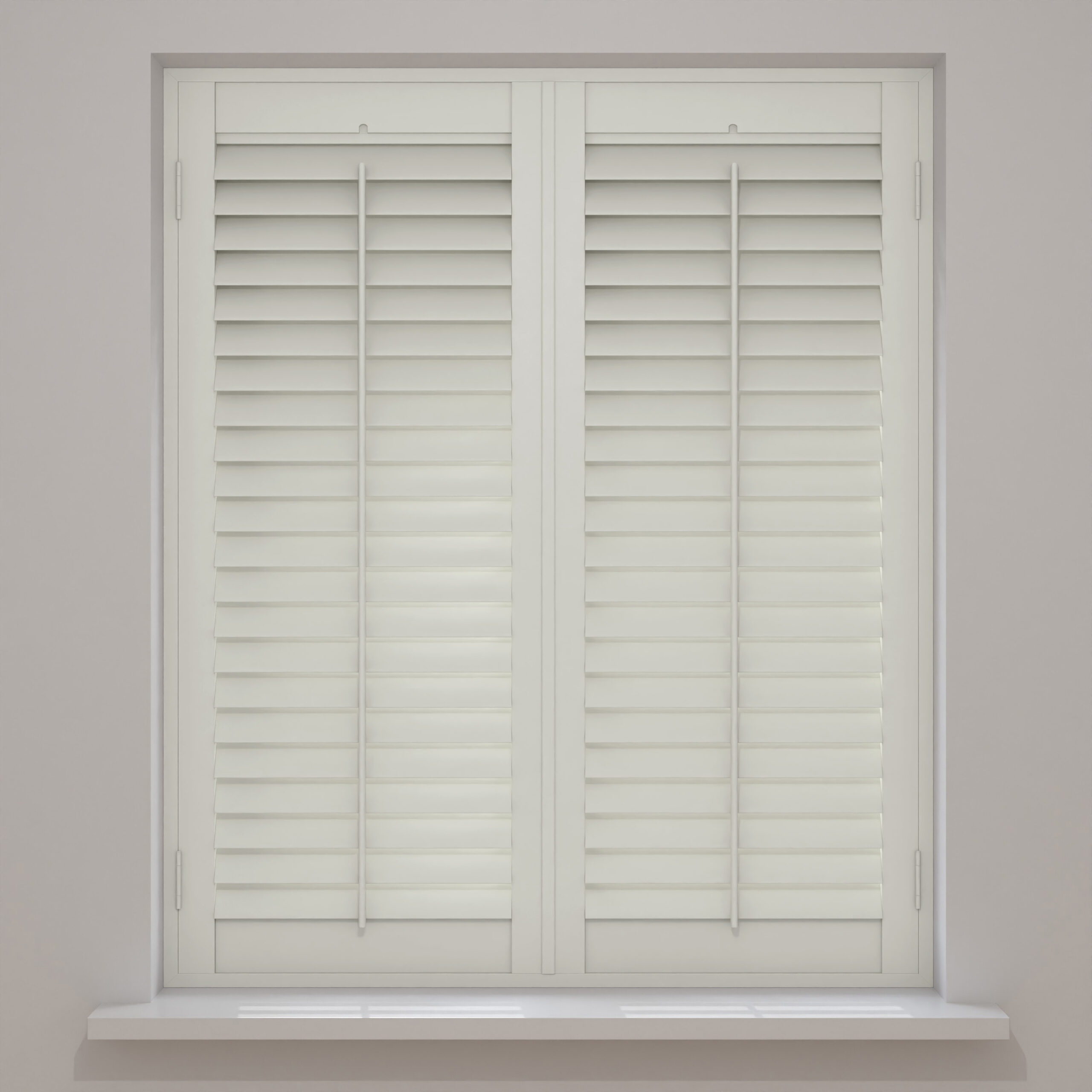 Stone Grey Full Height Plantation Shutters - Image 2