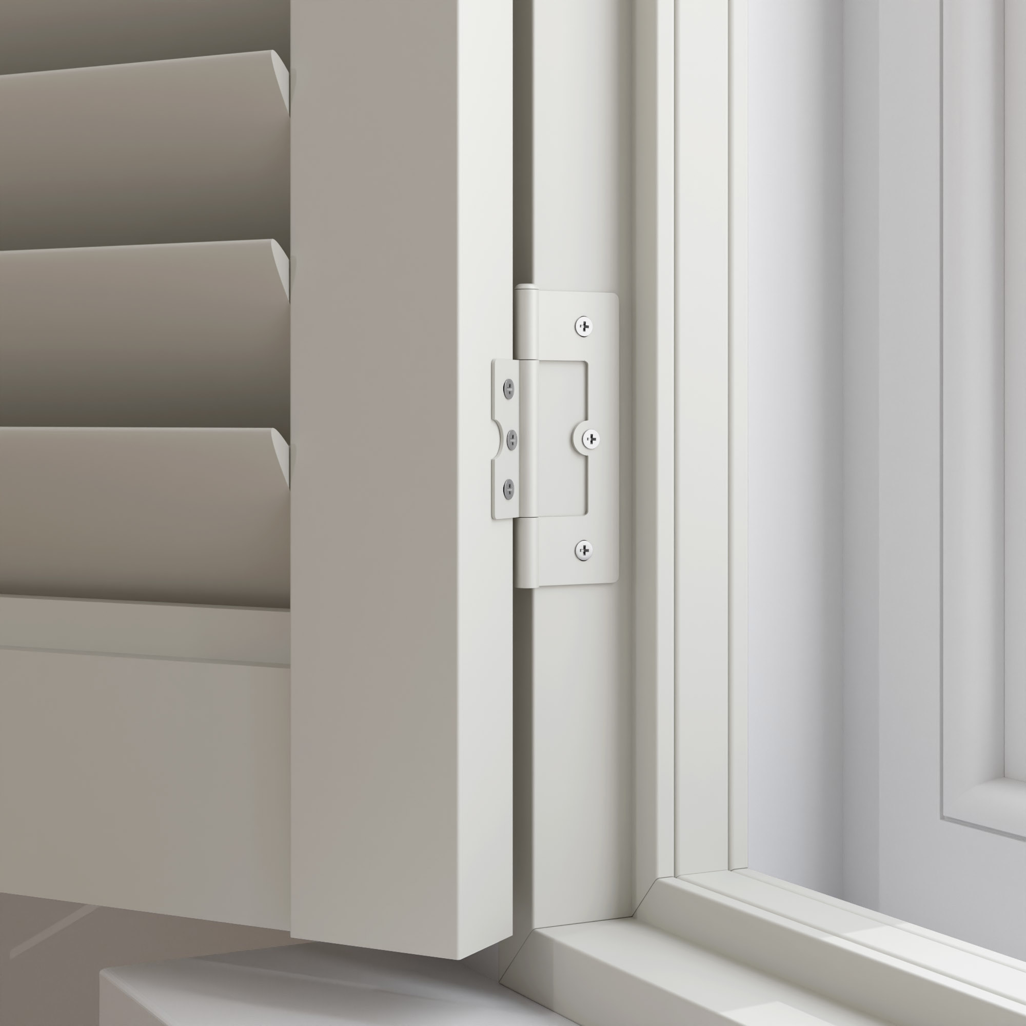 Stone Grey Full Height Plantation Shutters - Image 3