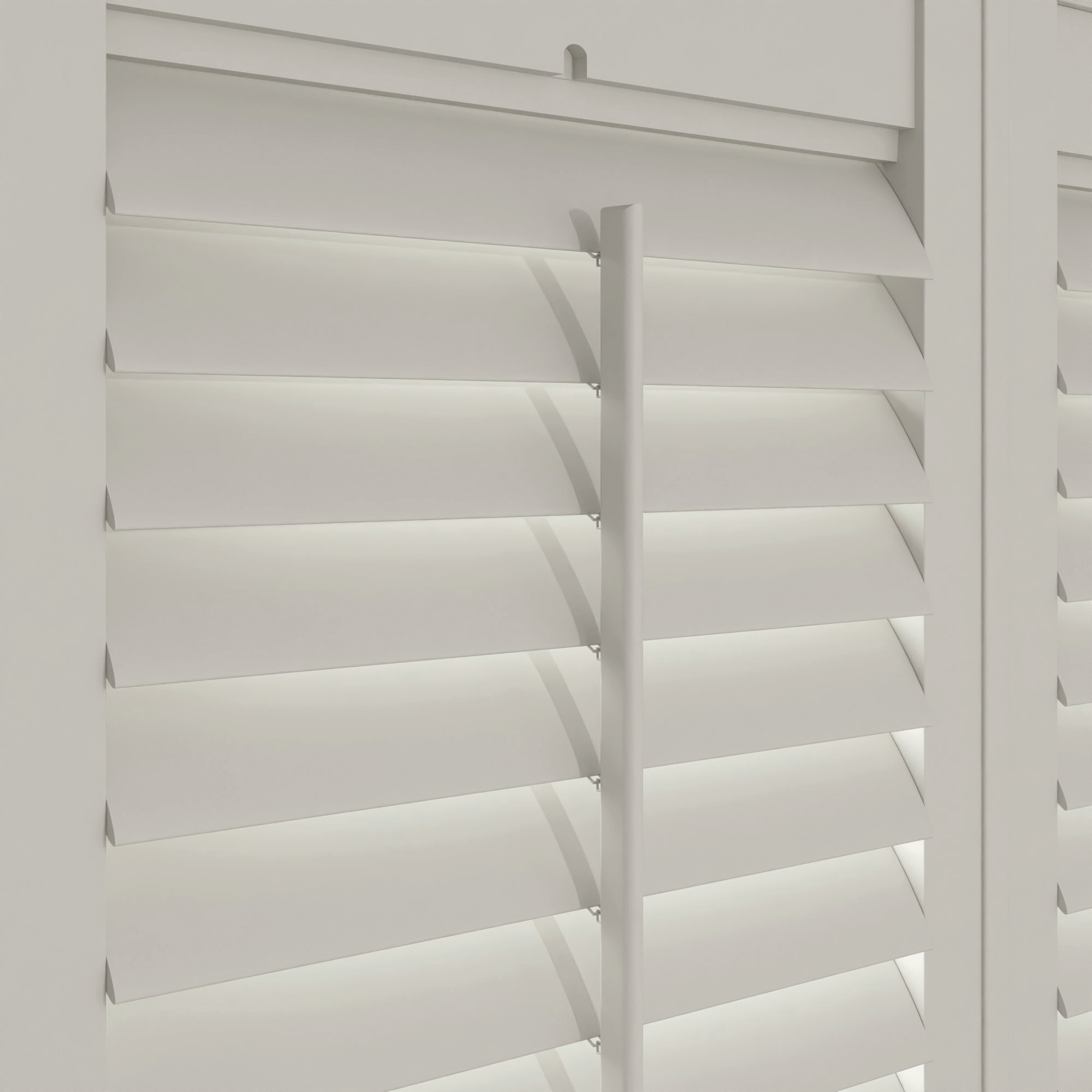 Stone Grey Tier On Tier Plantation Shutters - Image 4