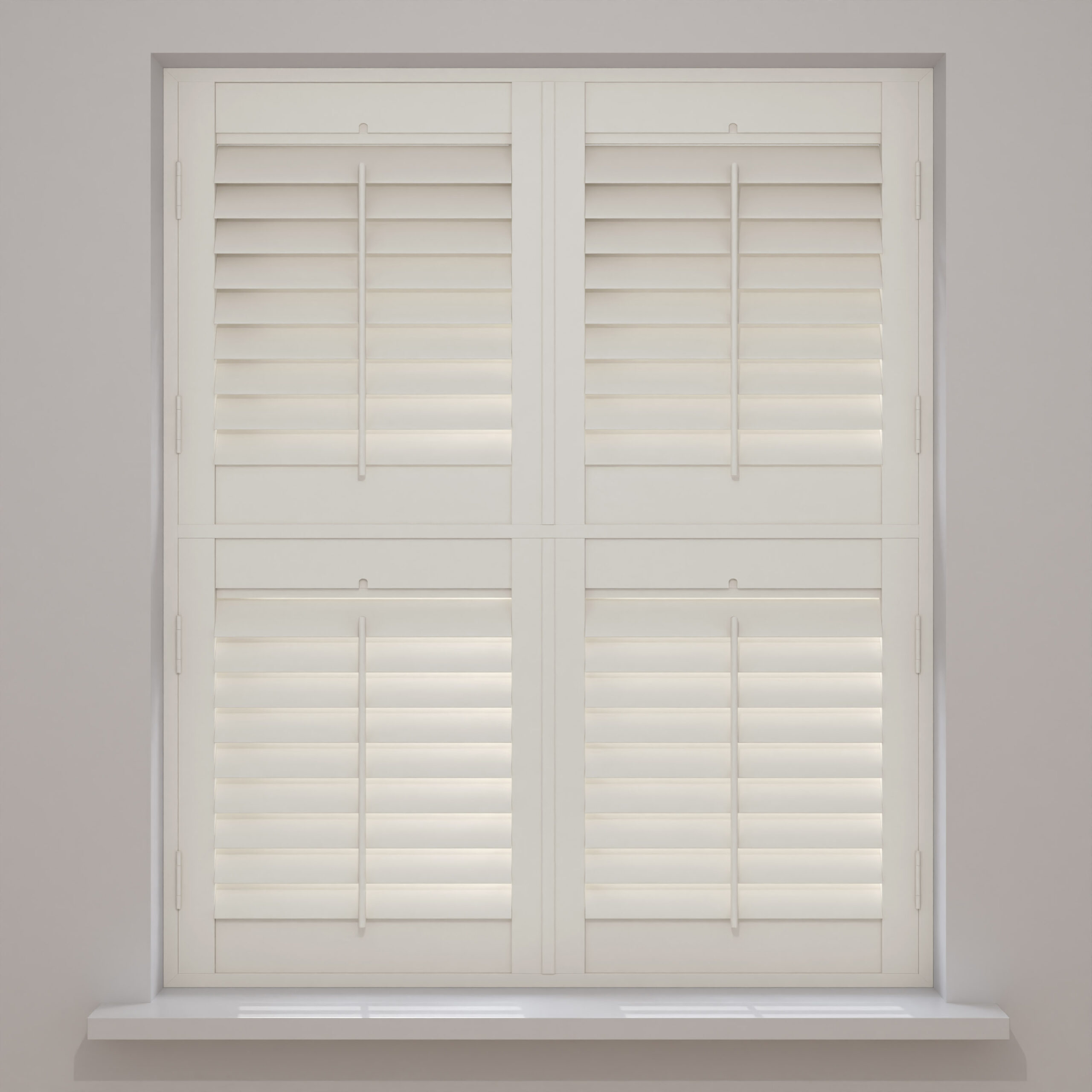 TradeChoice Linen White Tier On Tier Plantation Shutters - Image 2