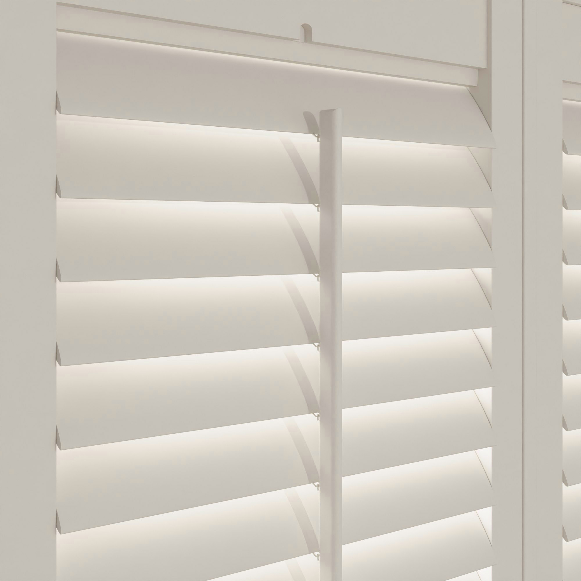 Linen White Cafe Style Plantation Shutters - Image 4