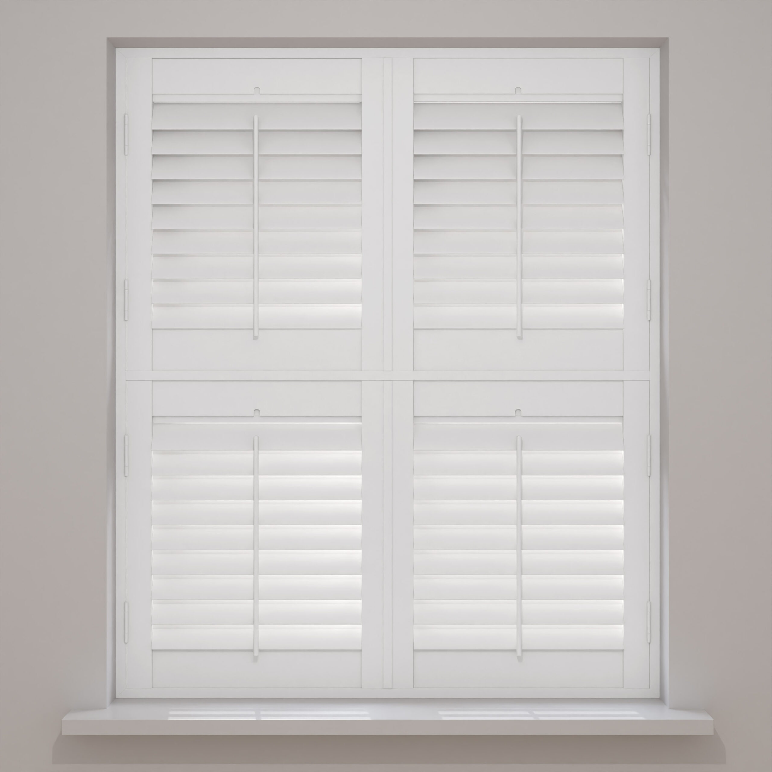 Pure White Tier On Tier Plantation Shutters - Image 2