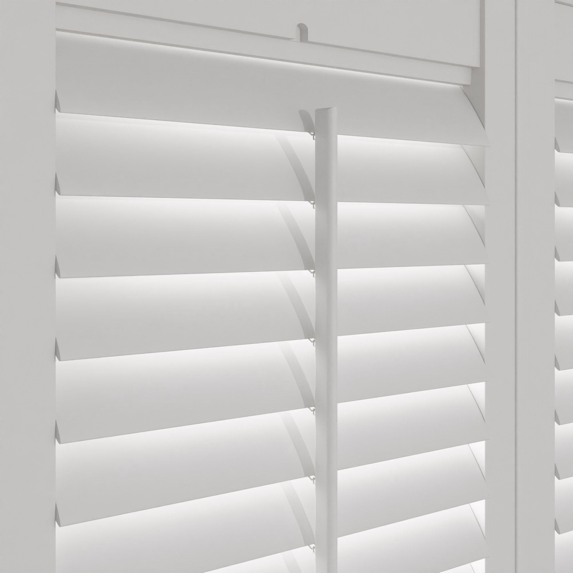 Pure White Tier On Tier Plantation Shutters - Image 4