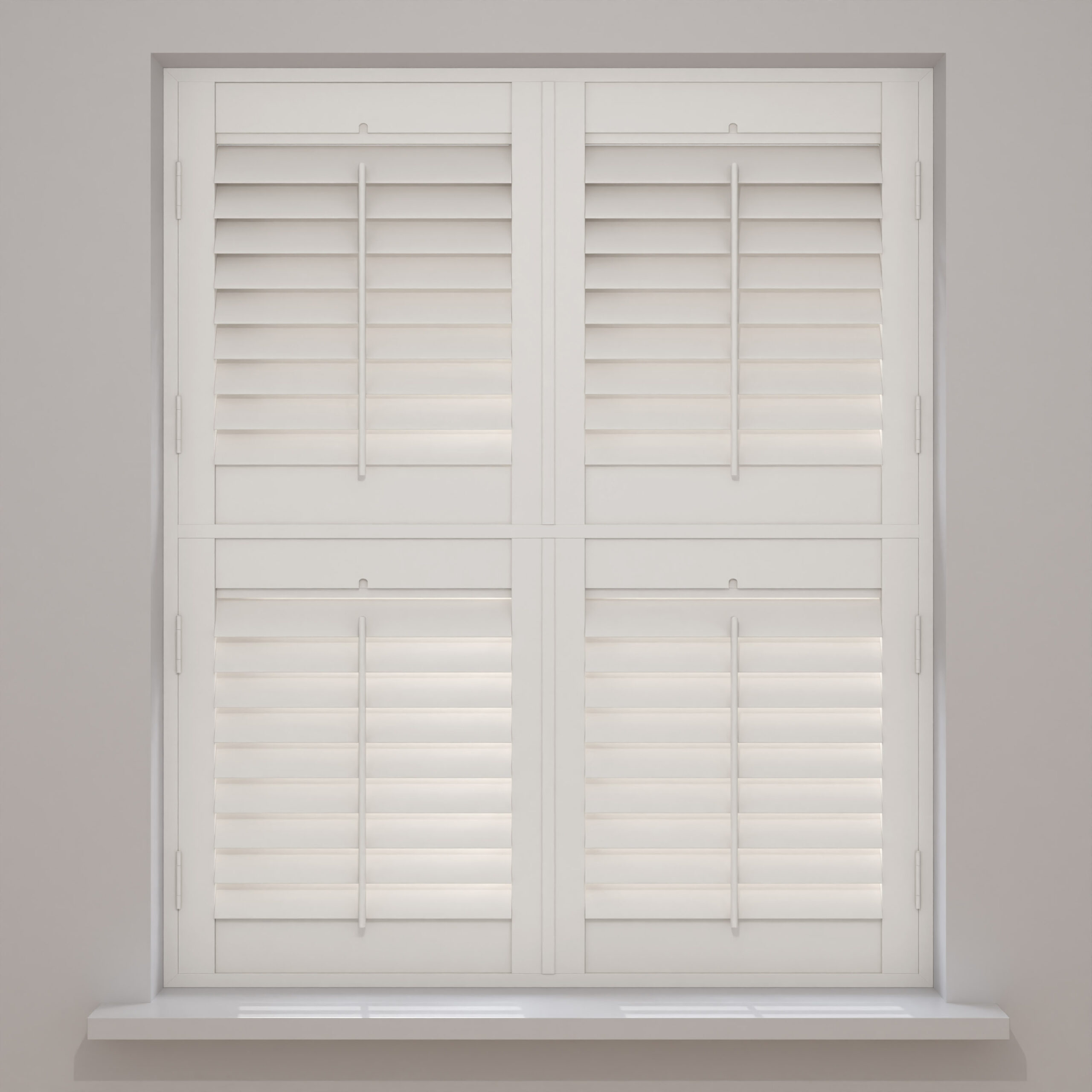 Cloud White Tier On Tier Plantation Shutters - Image 2