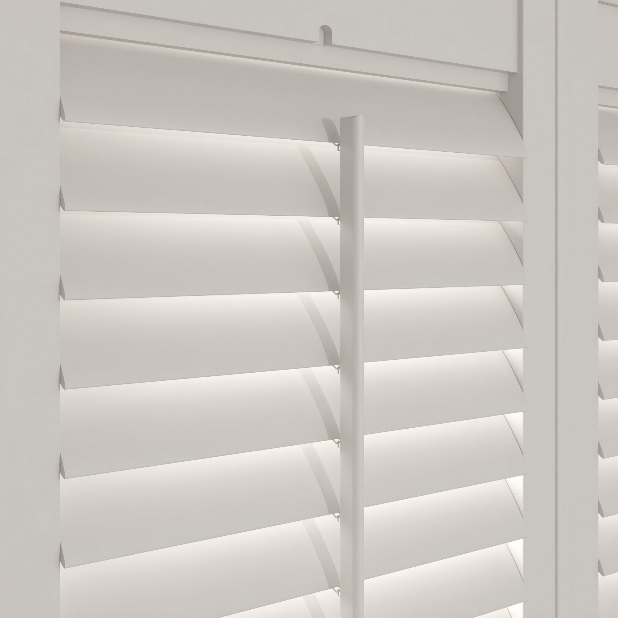 Cloud White Tier On Tier Plantation Shutters - Image 4