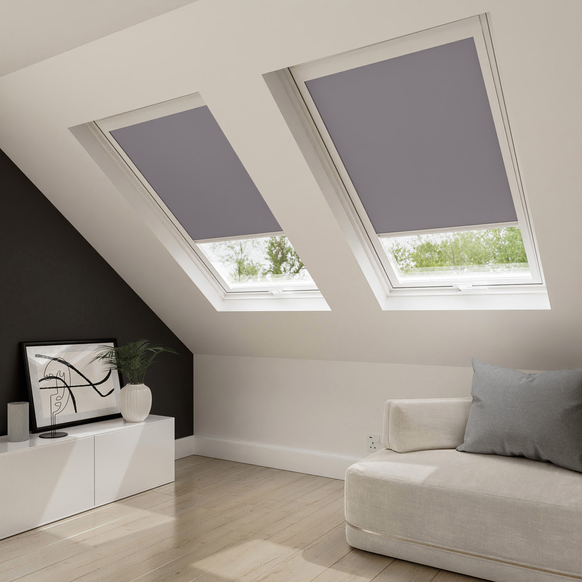 TradeChoice Blackout Charcoal Blind For RoofLITE - Image 2