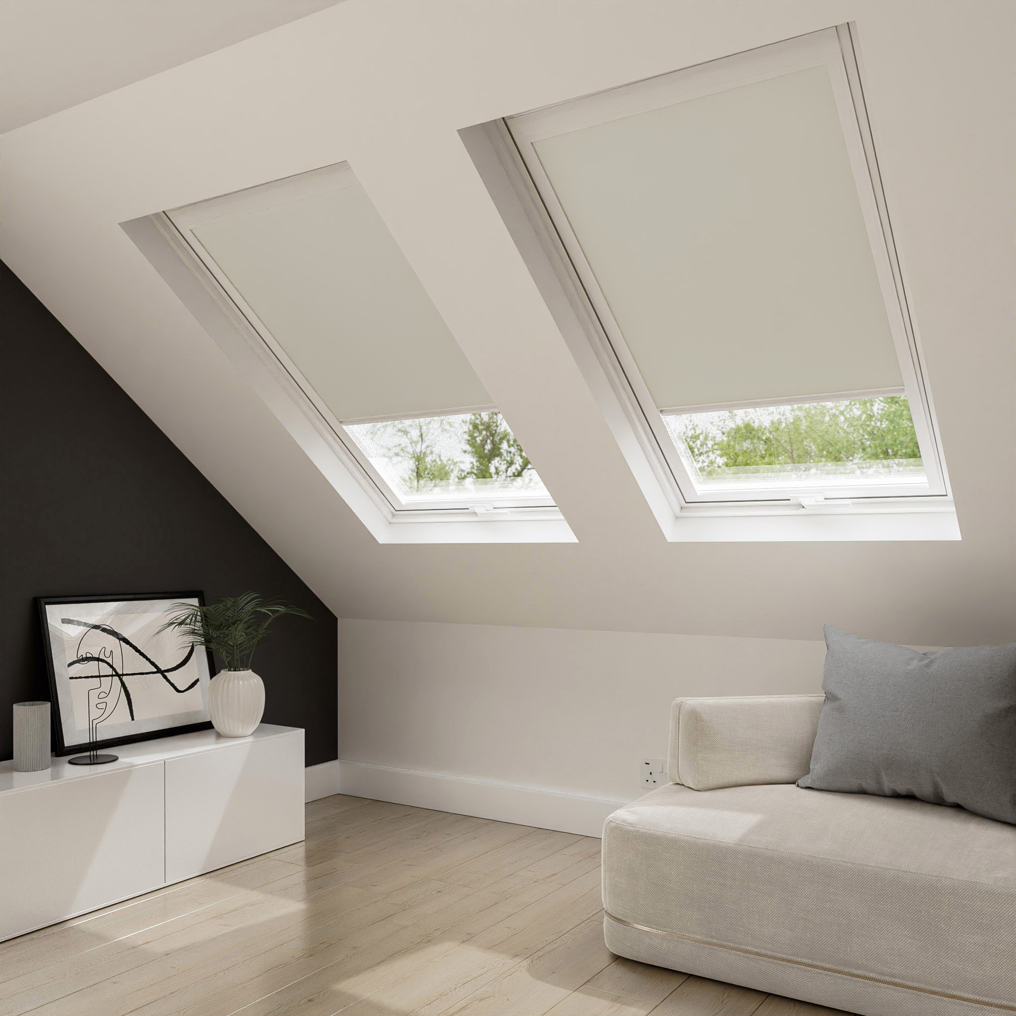 TradeChoice Blackout Ivory Blind For RoofLITE - Image 2