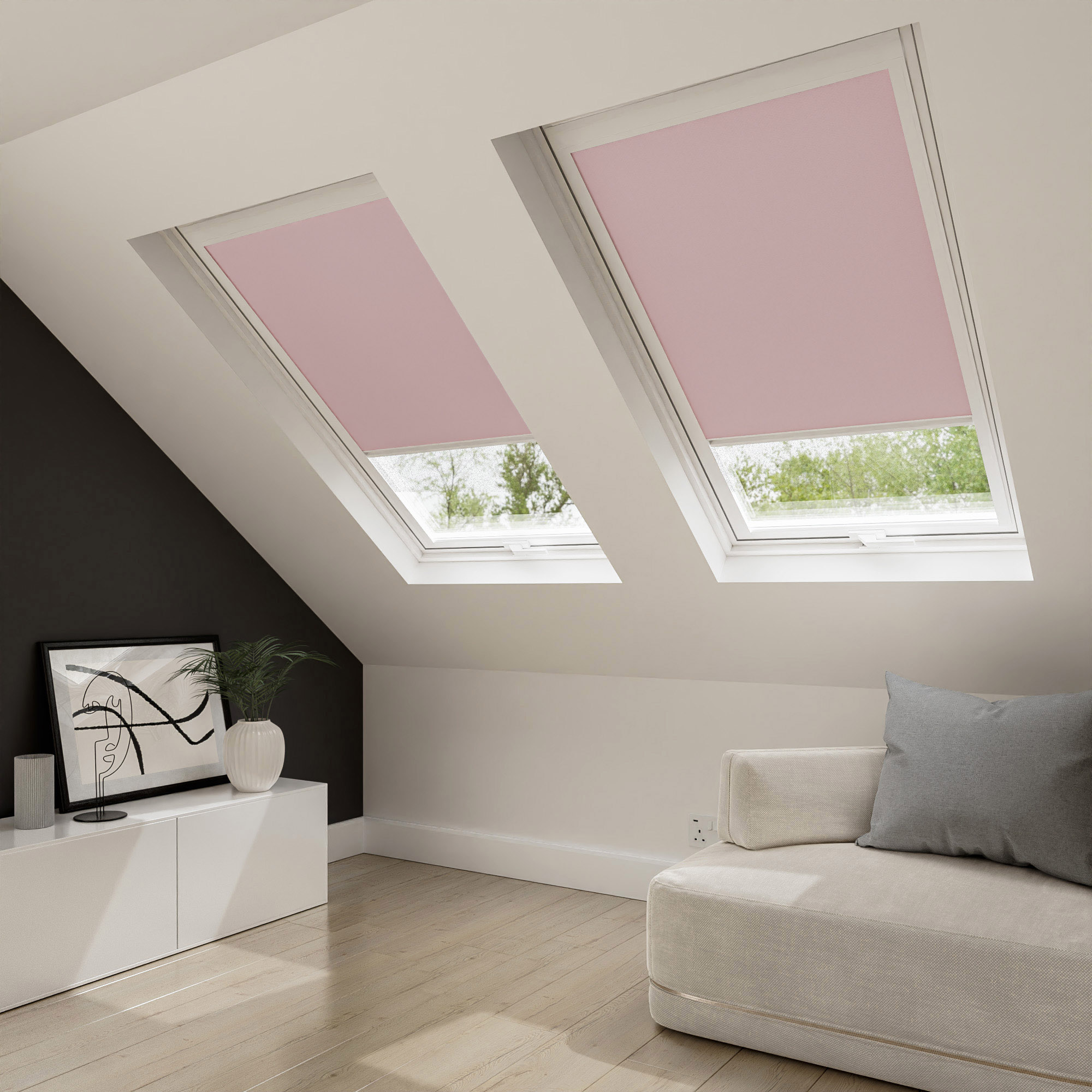 TradeChoice Blackout Pink Blind For RoofLITE - Image 2