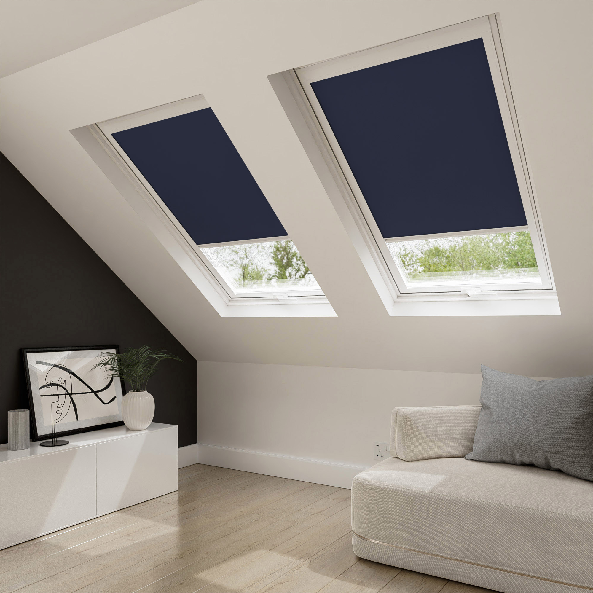 TradeChoice Blackout Royal Blue Blind For RoofLITE - Image 2