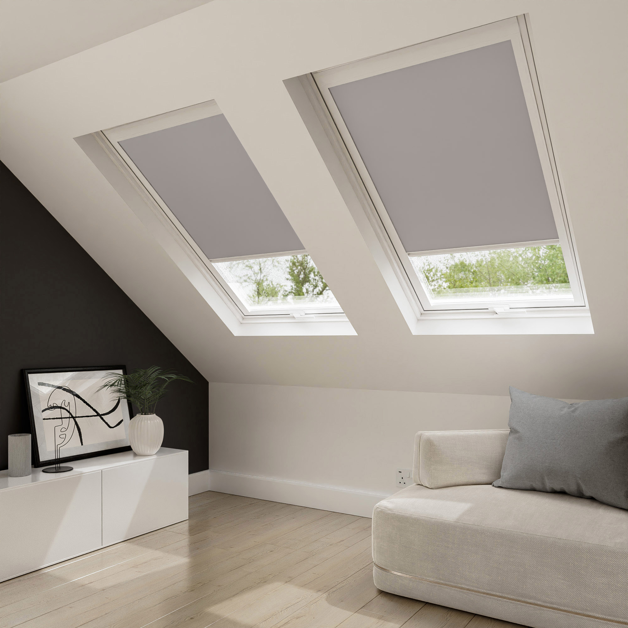 TradeChoice Blackout Silver Blind For Velux - Image 2