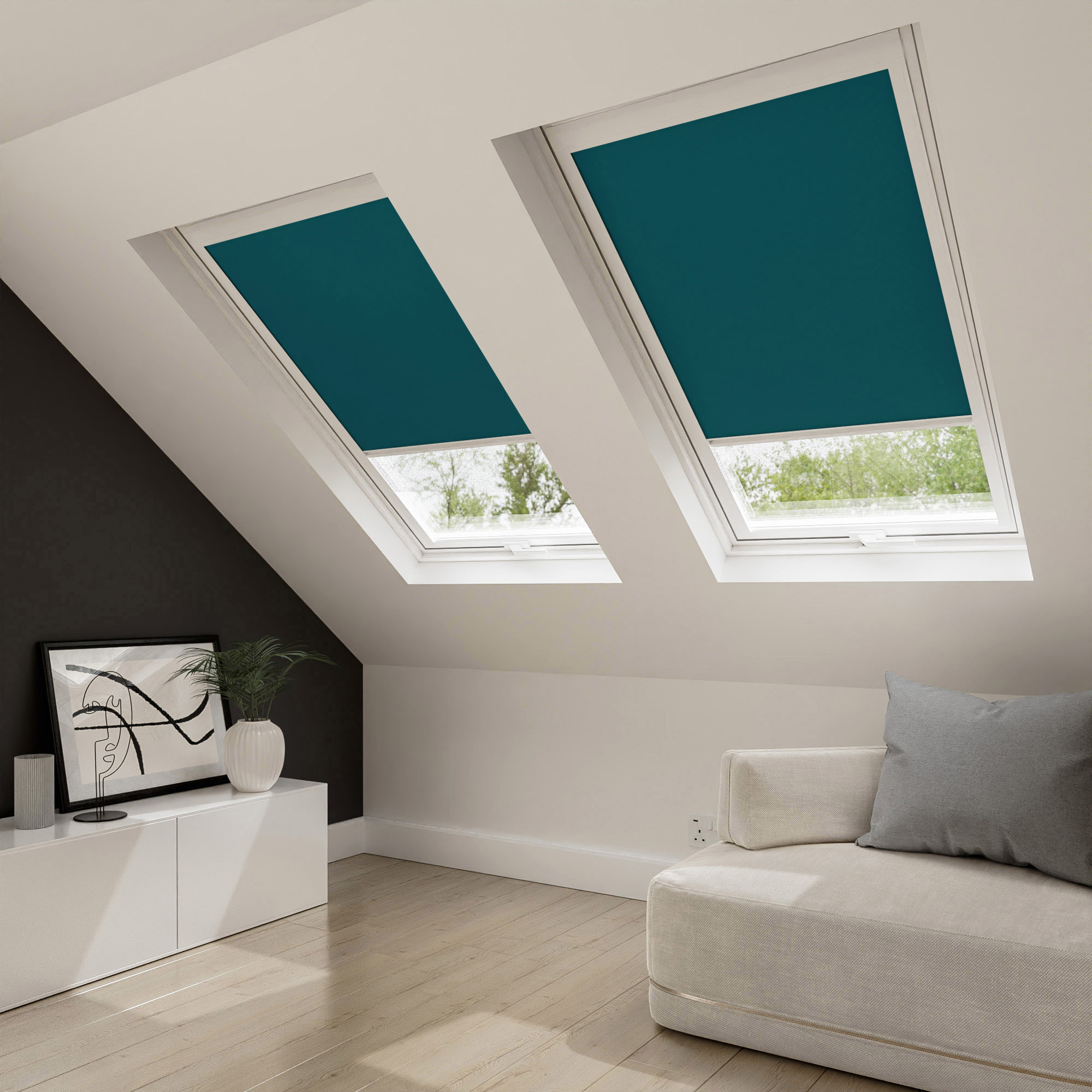 TradeChoice Blackout Teal Blind For RoofLITE - Image 2