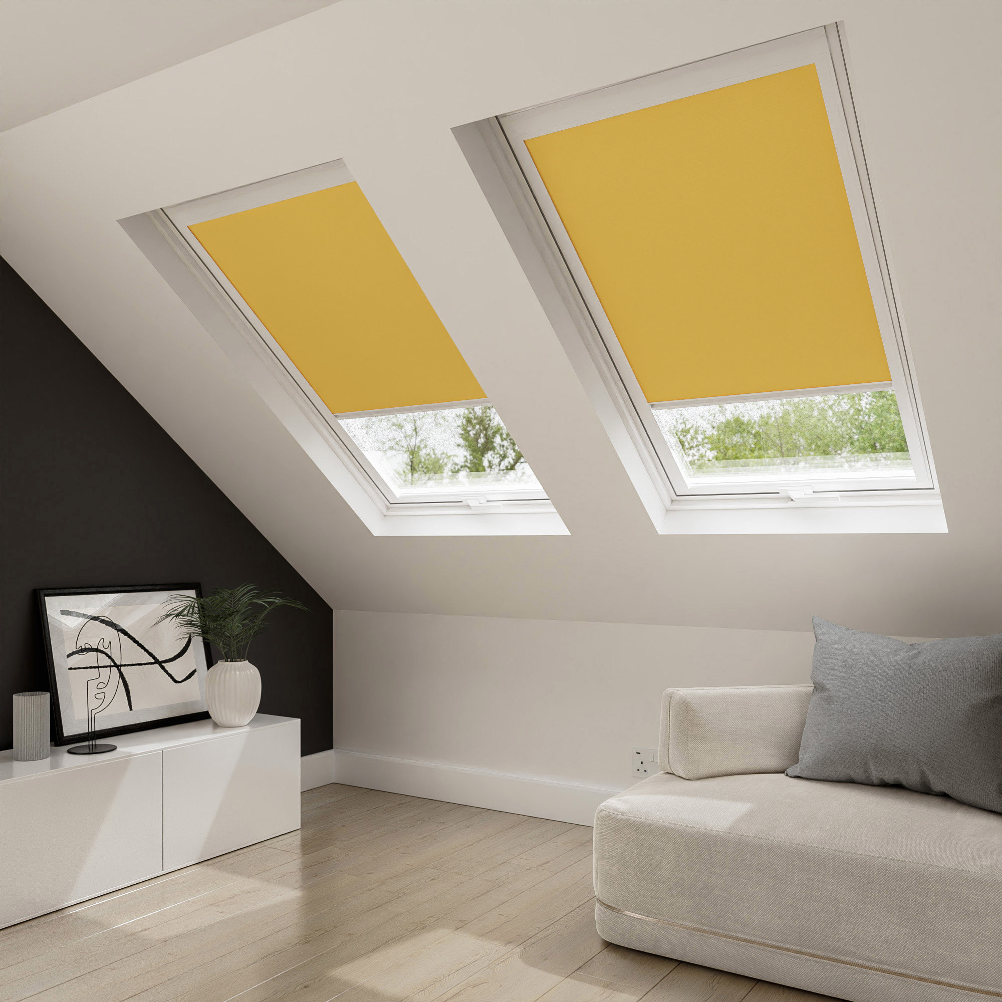 TradeChoice Blackout Yellow Blind For RoofLITE - Image 2