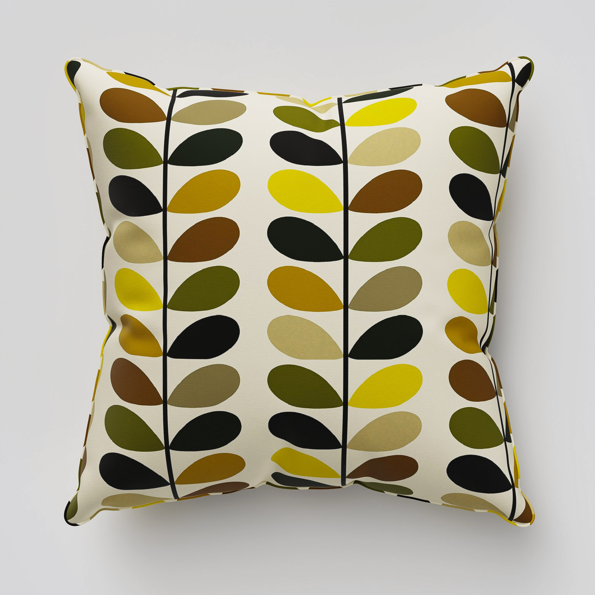 Orla Kiely Multi Stem Yellow Cushion - Image 2