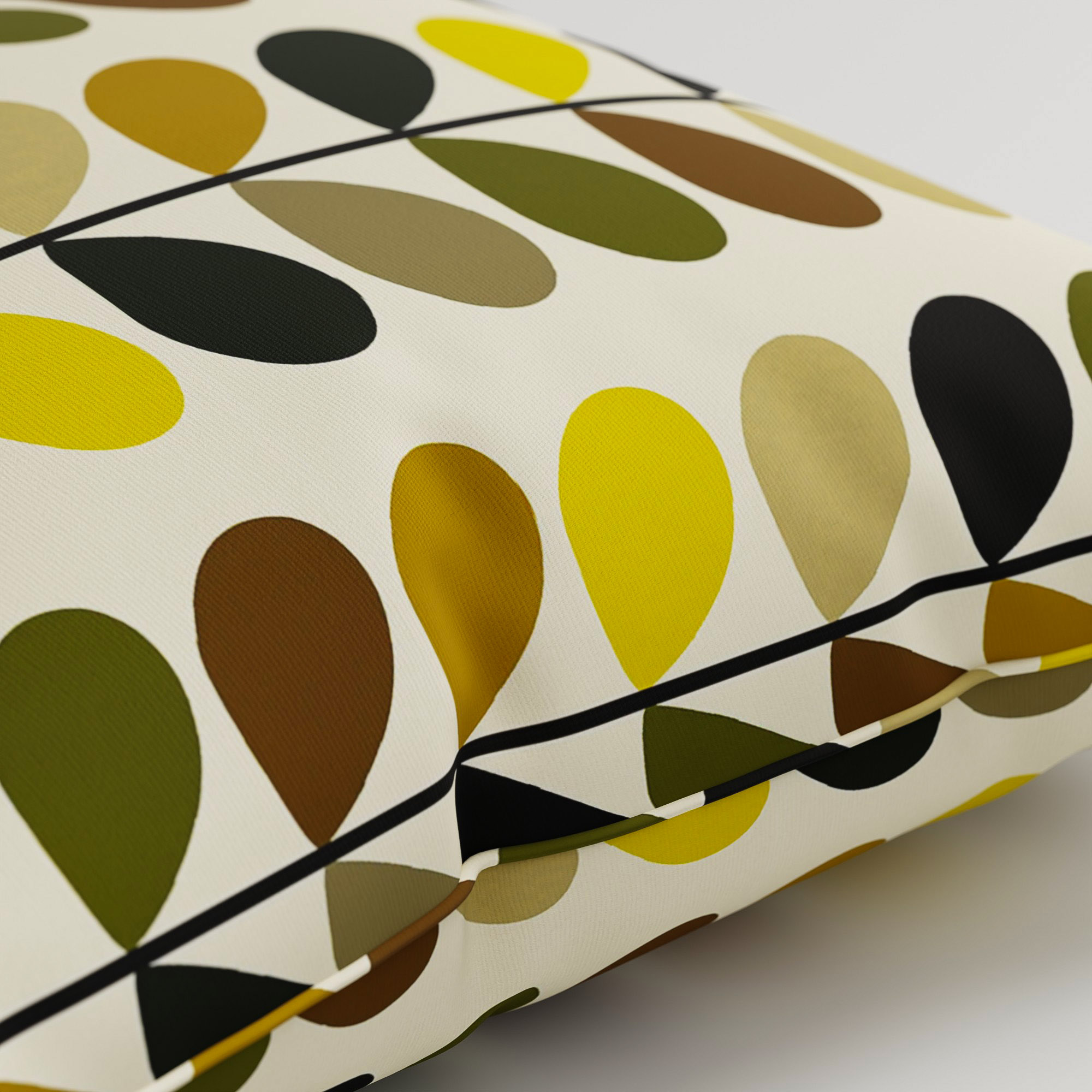 Orla Kiely Multi Stem Yellow Cushion - Image 3