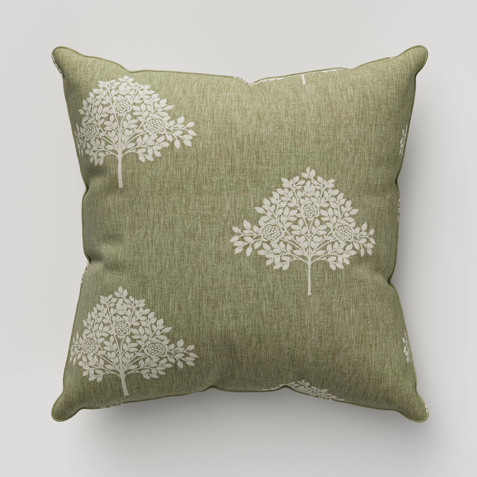William Morris At Home Marigold Tree Embroidery Nettle Cushion - Image 2