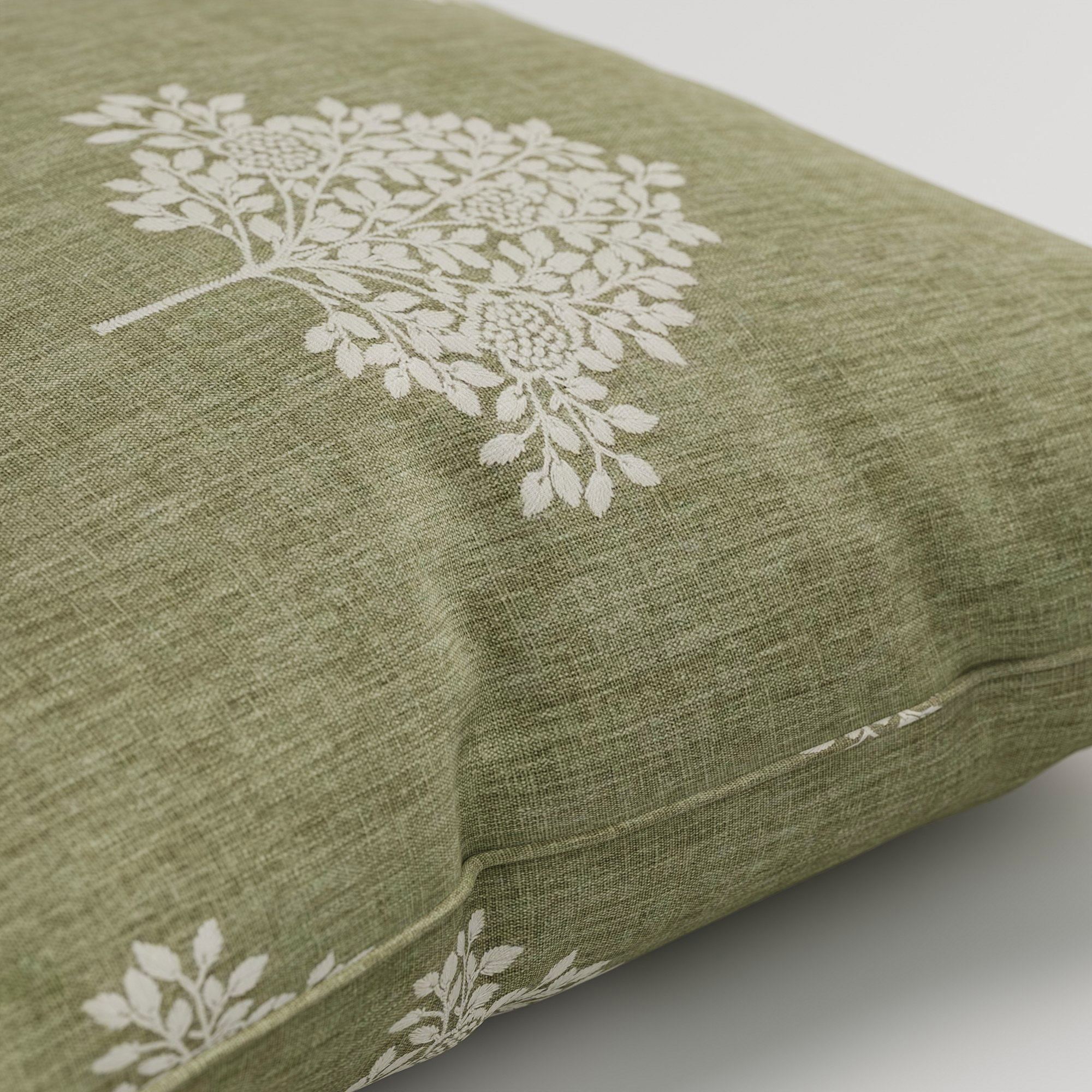 William Morris At Home Marigold Tree Embroidery Nettle Cushion - Image 3