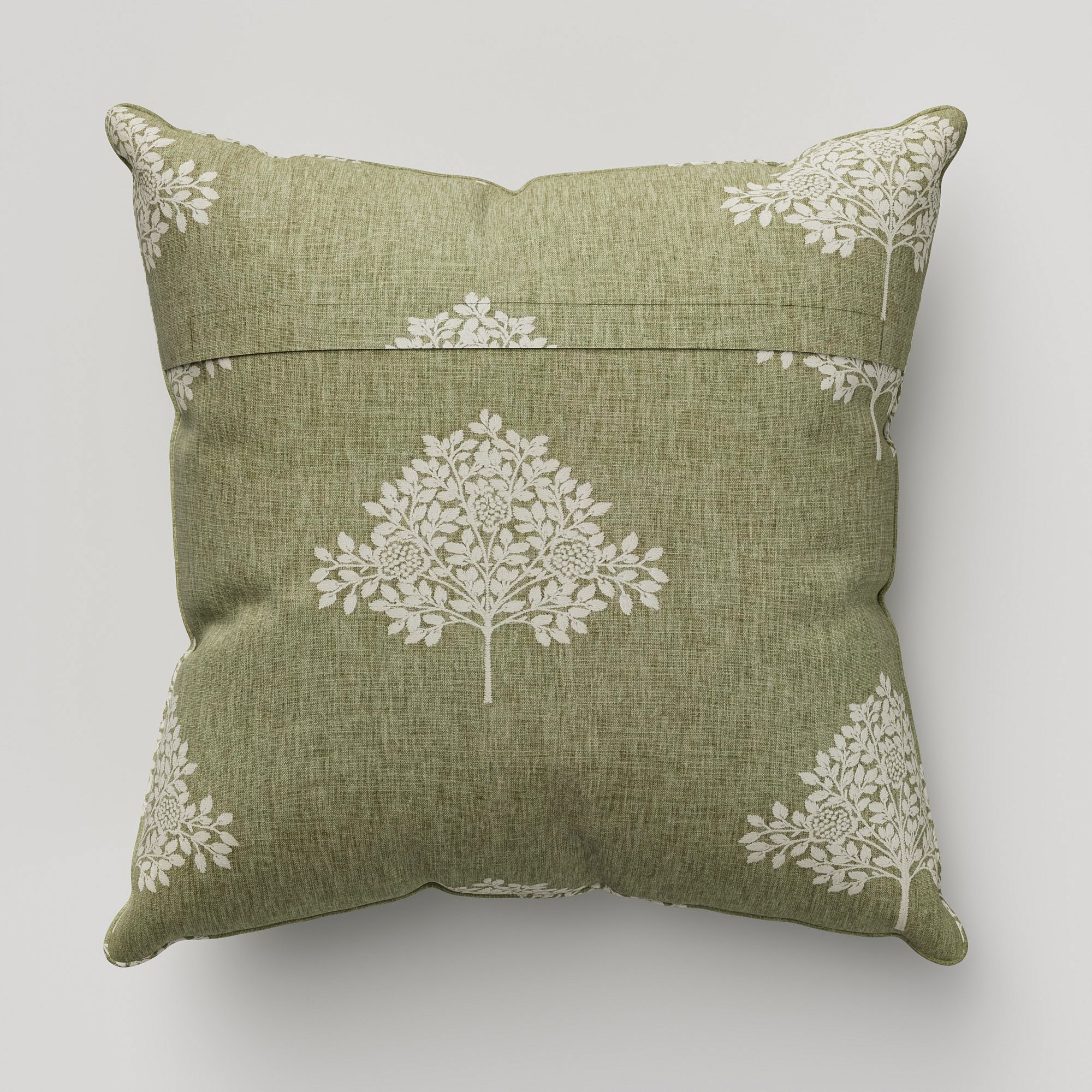 William Morris At Home Marigold Tree Embroidery Nettle Cushion - Image 5