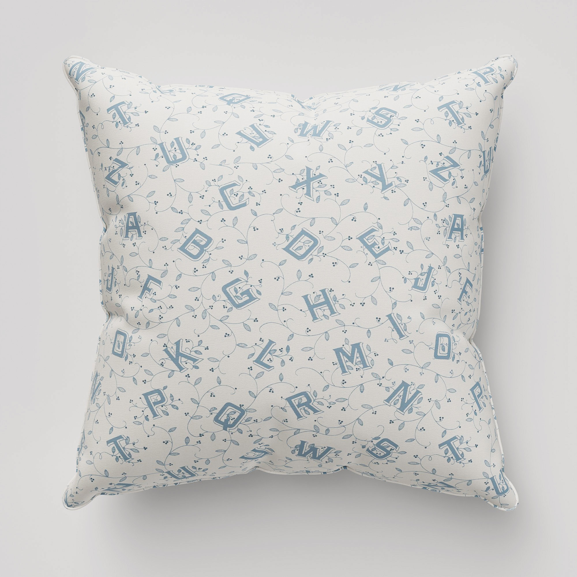 Laura Ashley A'hoy Alphabet Dark Seaspray Cushion - Image 2