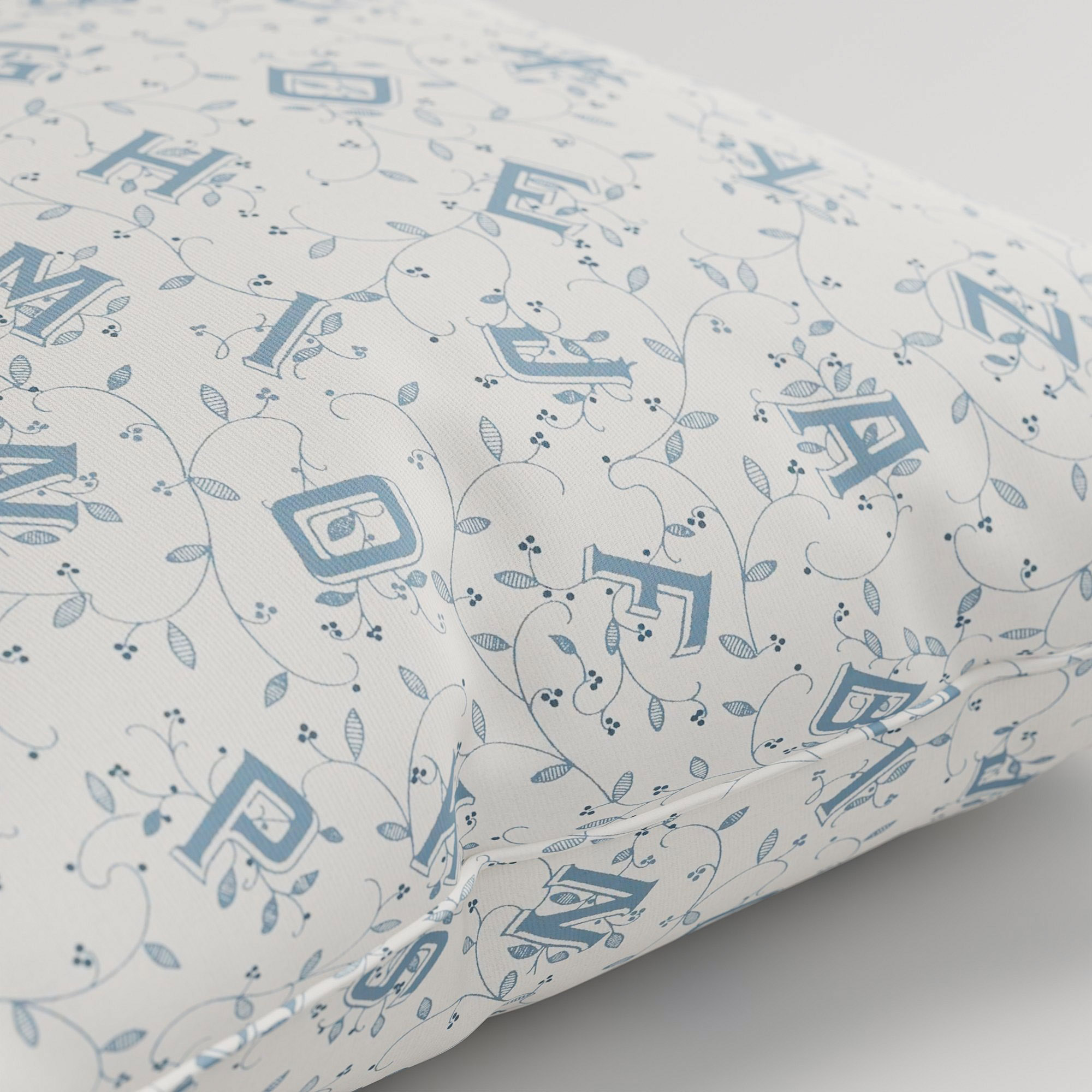 Laura Ashley A'hoy Alphabet Dark Seaspray Cushion - Image 3