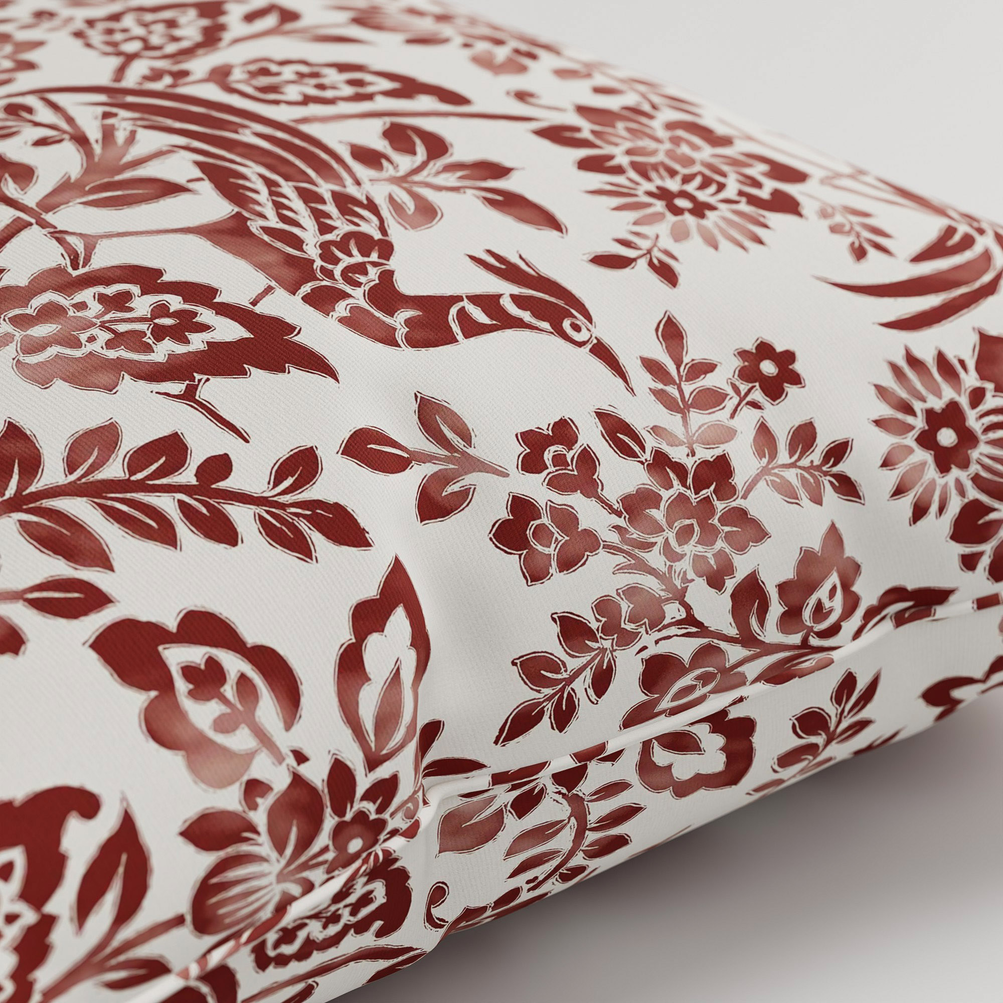 Laura Ashley Adain Palace Crimson Red Cushion - Image 3