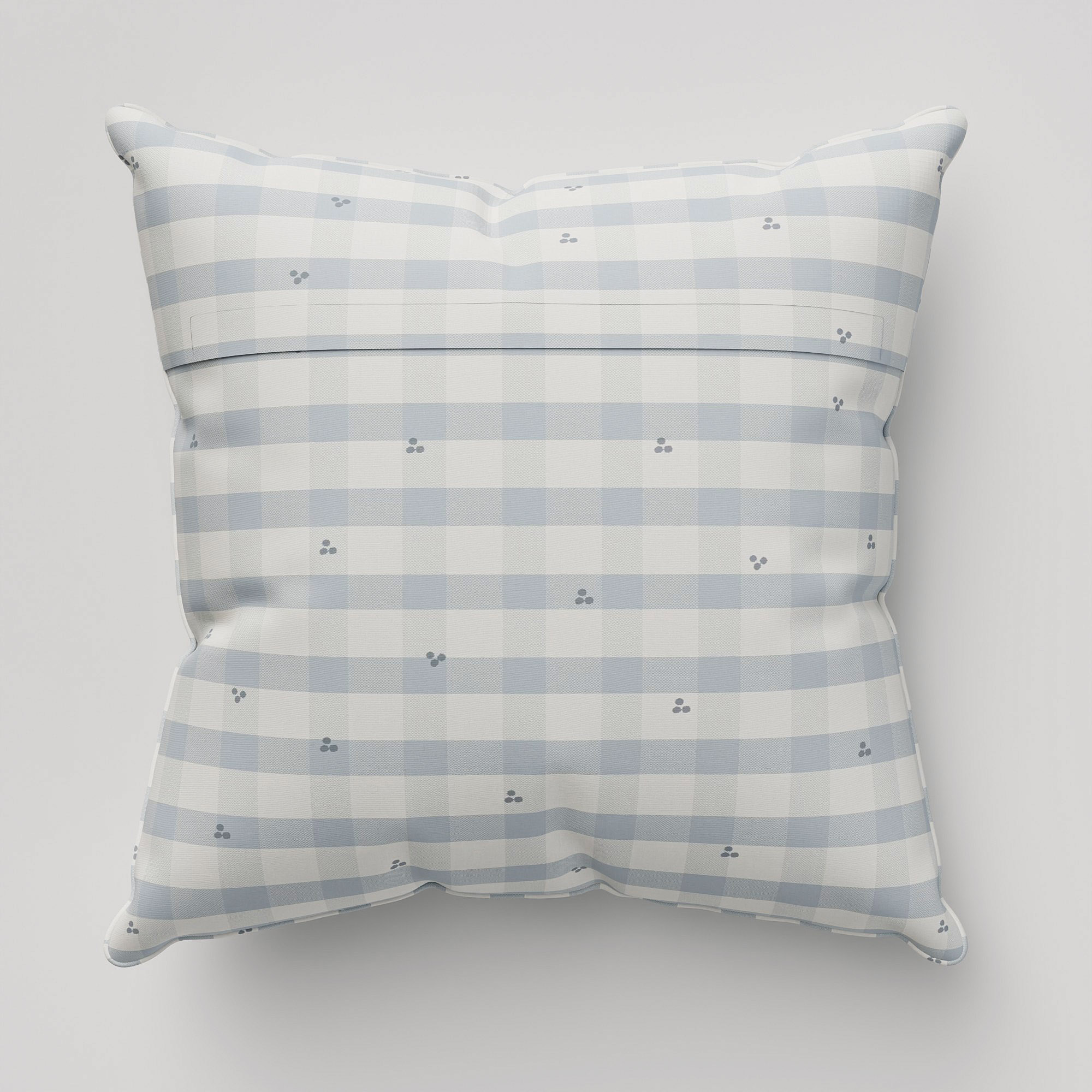 Laura Ashley Alphabet Gingham Blue Cushion - Image 5