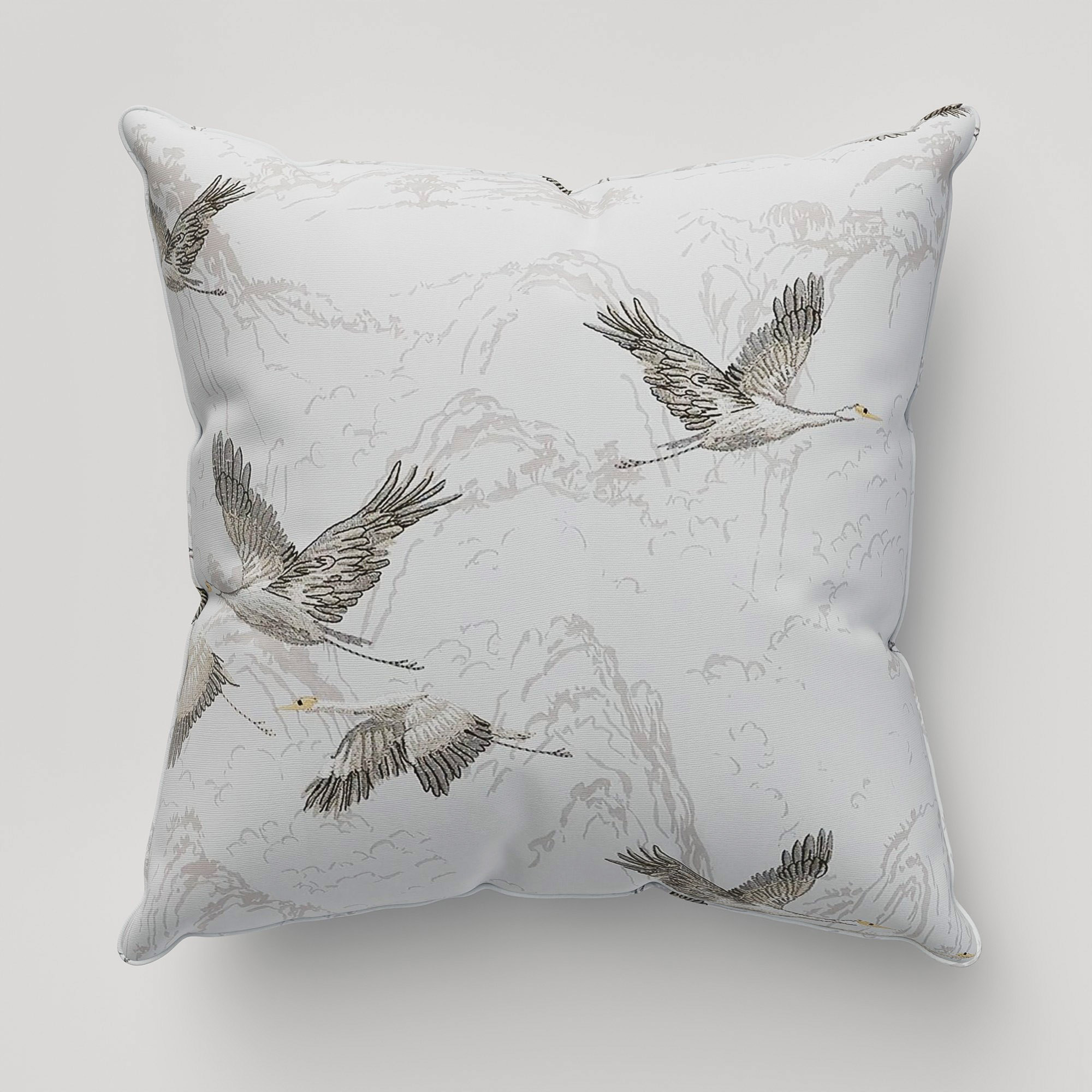 Laura Ashley Animalia Embroidered Silver Cushion - Image 2
