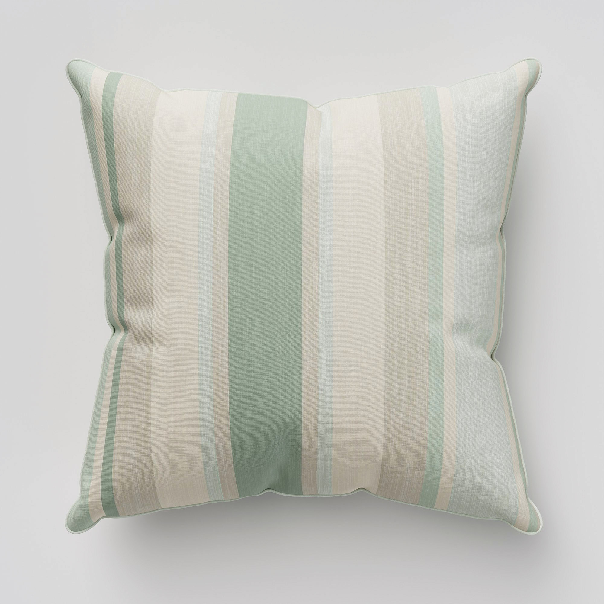 Laura Ashley Awning Stripe Smoke Green Cushion - Image 2