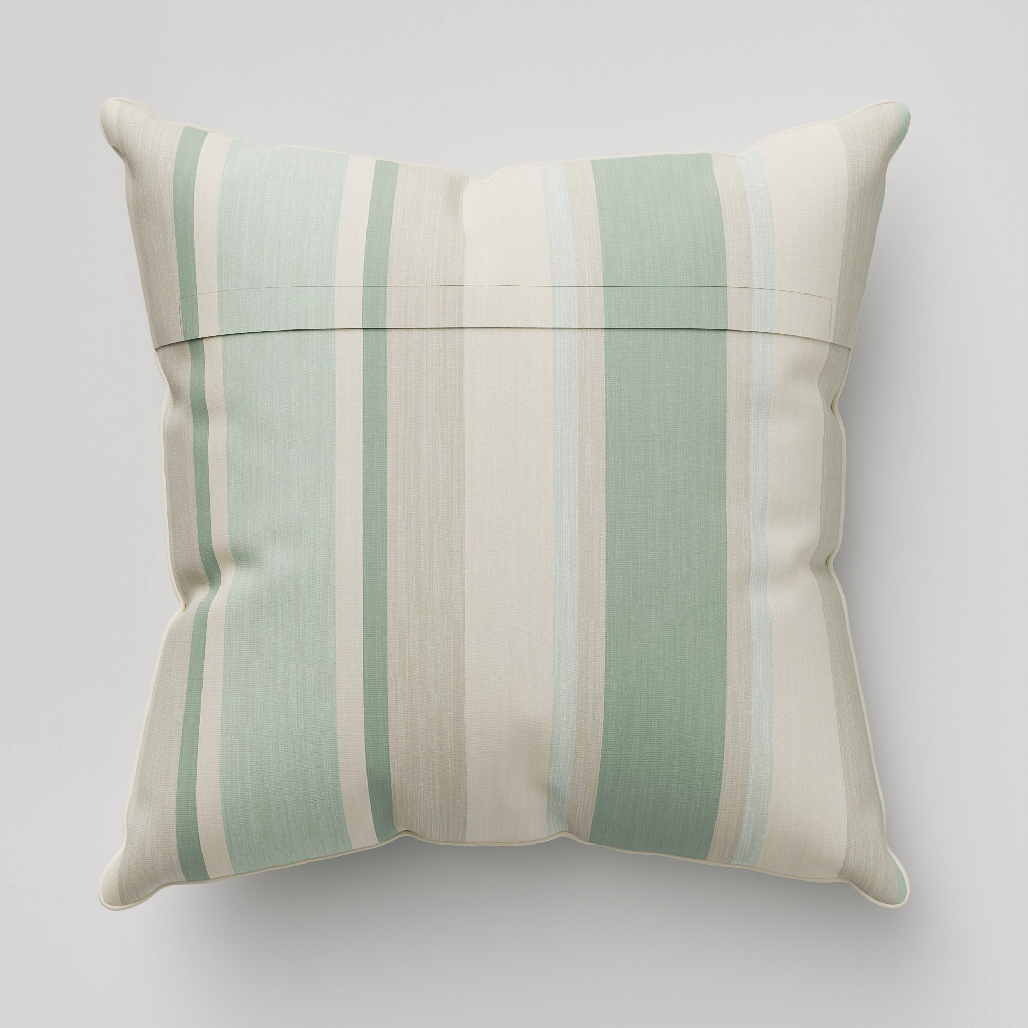 Laura Ashley Awning Stripe Smoke Green Cushion - Image 5
