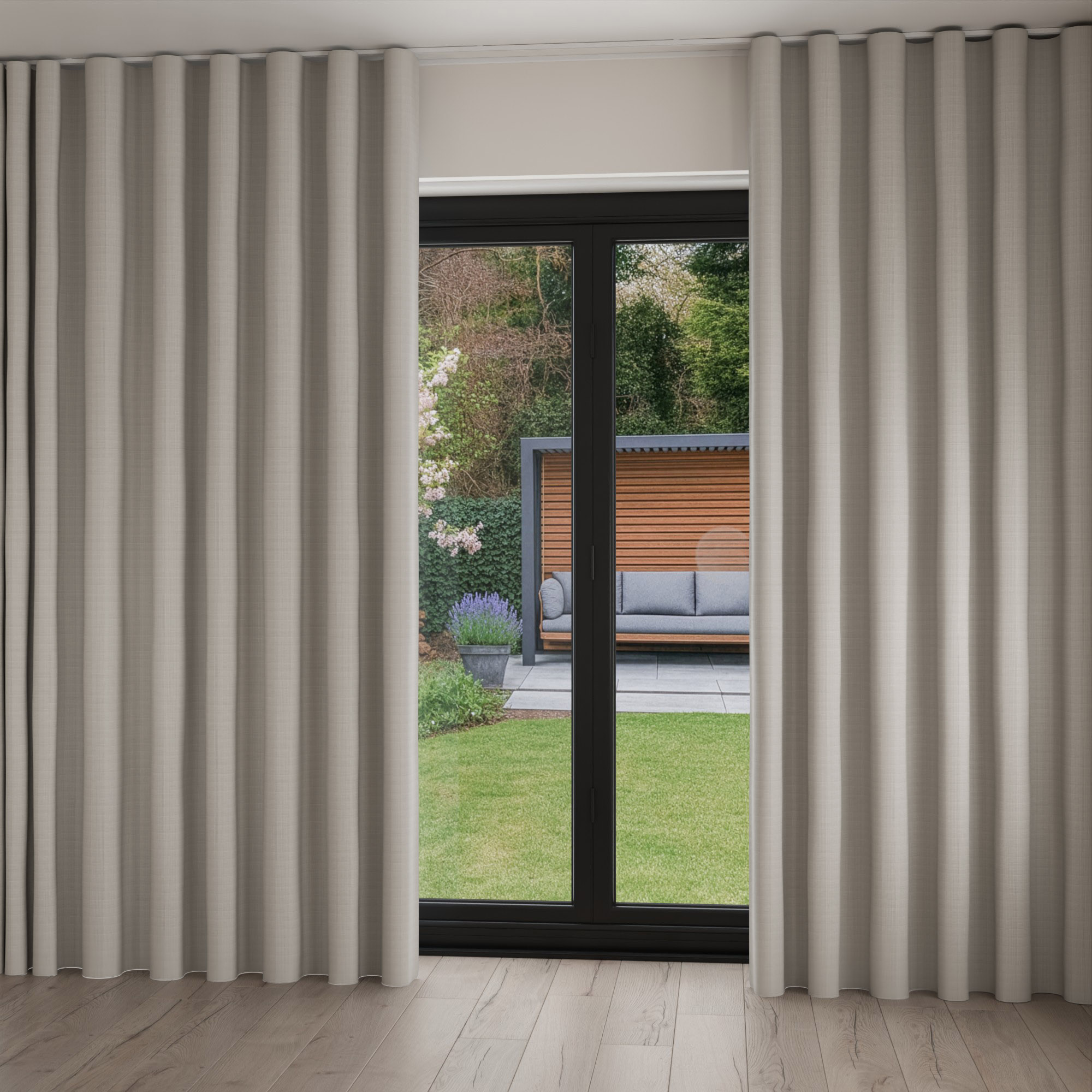 Cassatt Pewter Wave Curtain - Image 2