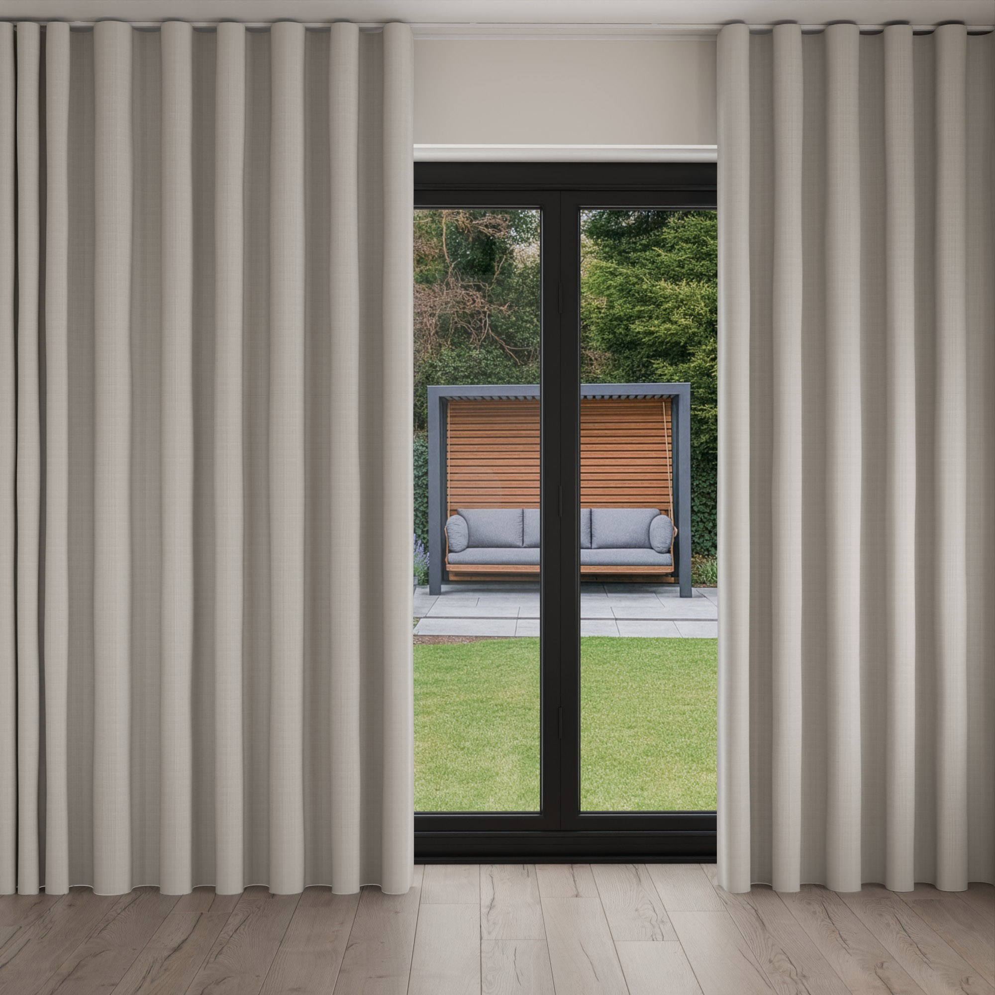 Cassatt Pewter Wave Curtain - Image 3