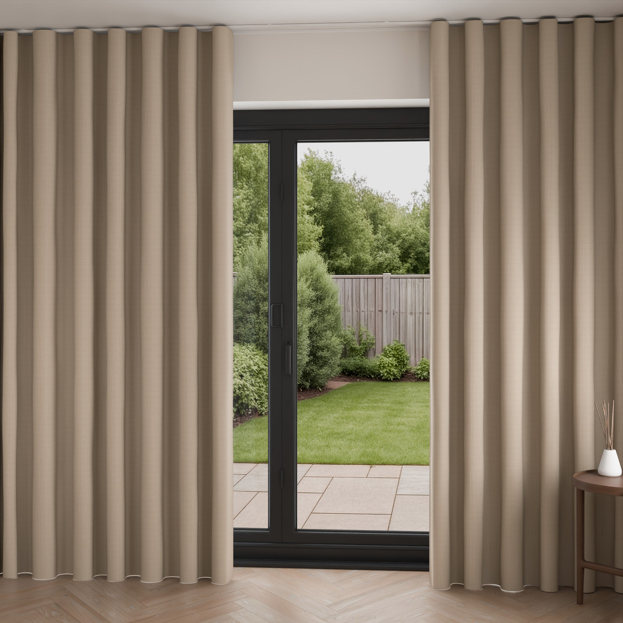 Cassatt Taupe Wave Curtain - Image 2