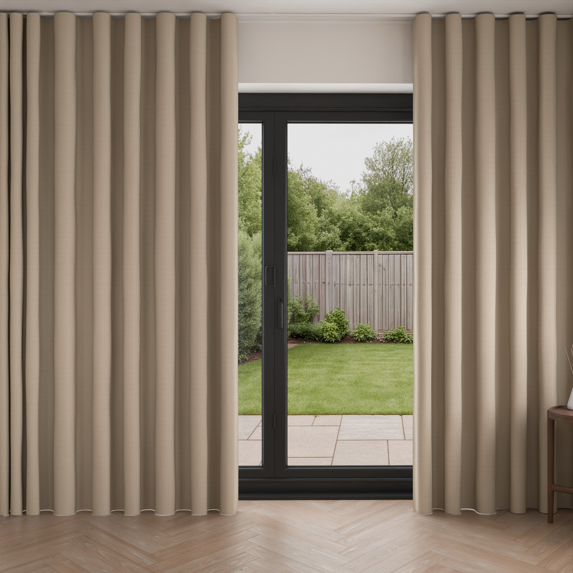 Cassatt Taupe Wave Curtain - Image 3