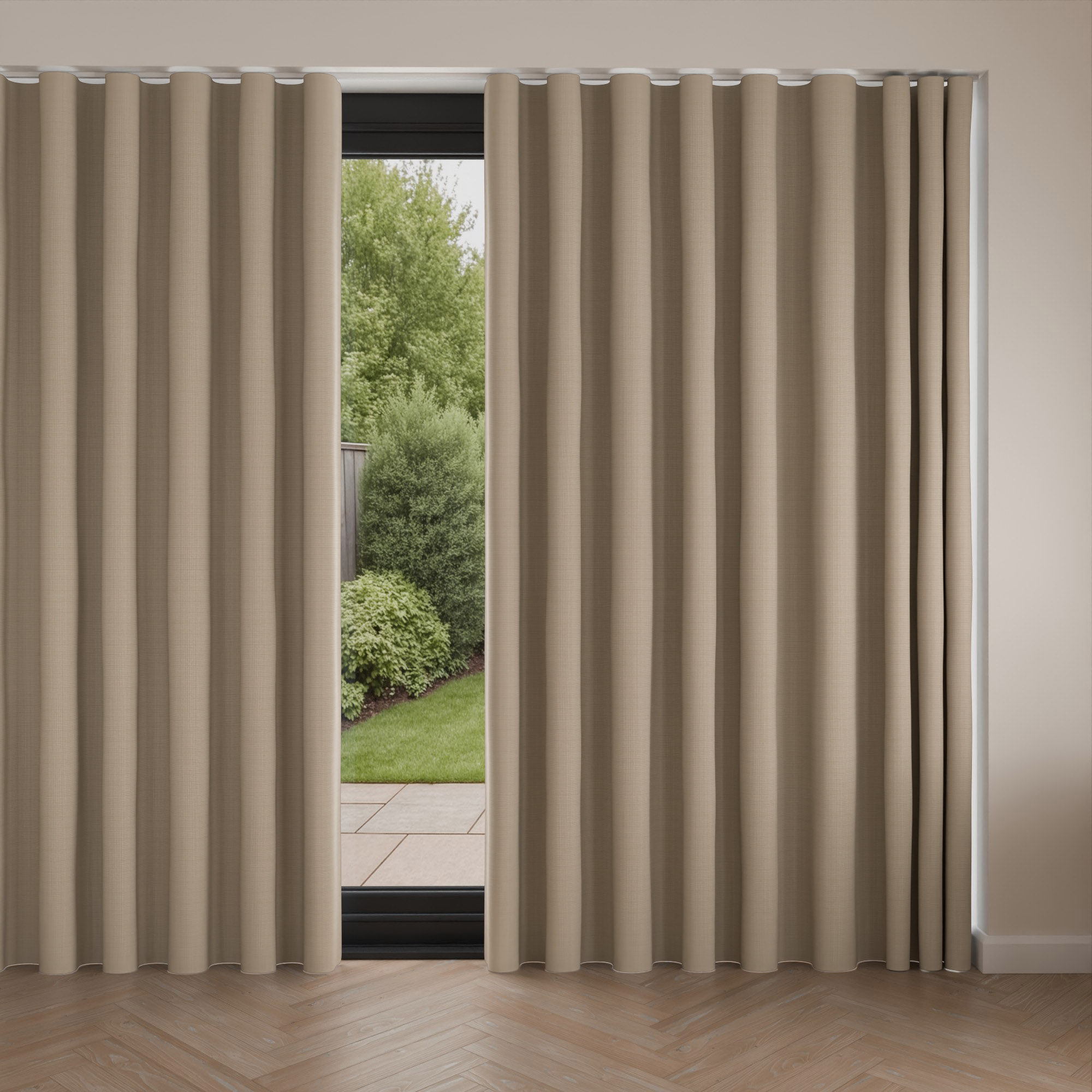 Cassatt Taupe Wave Curtain - Image 4